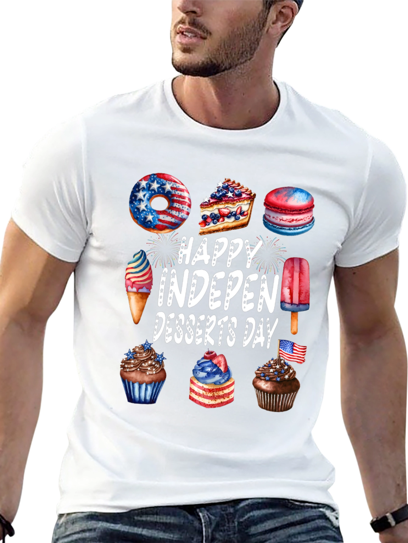 Happy Indepen-Desserts Day Patriotic T-Shirt
