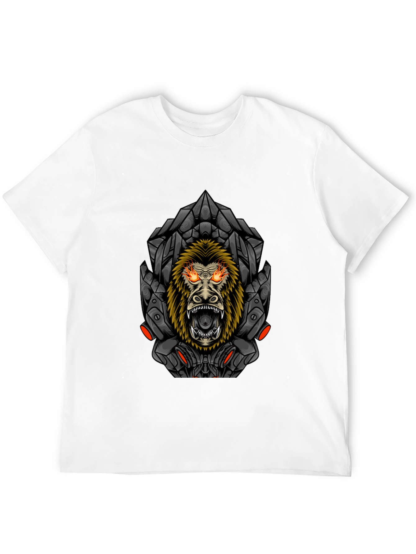 Cyberpunk Gorilla Graphic Tee - Mens Black T-Shirt