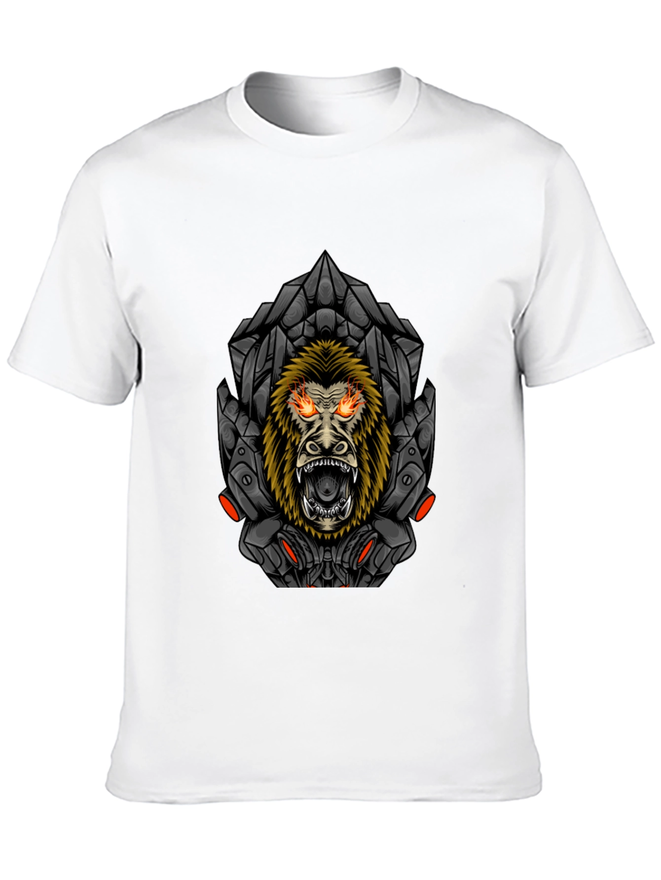 Cyberpunk Gorilla Graphic Tee - Mens Black T-Shirt