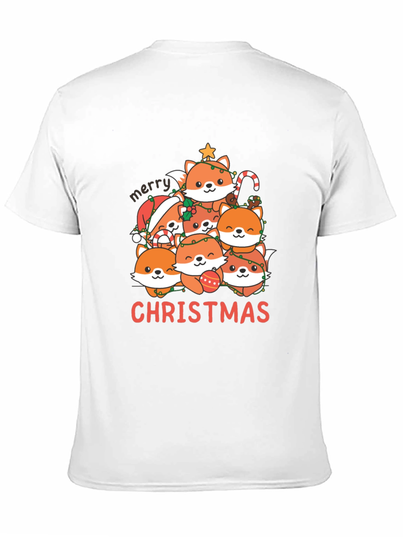 Cute Fox Merry Christmas T-Shirt