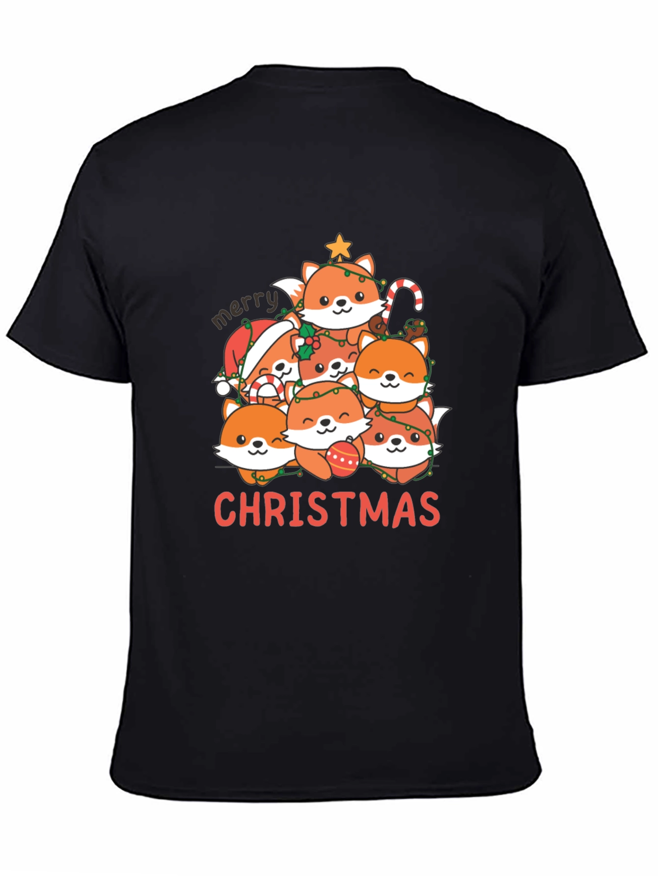 Cute Fox Merry Christmas T-Shirt
