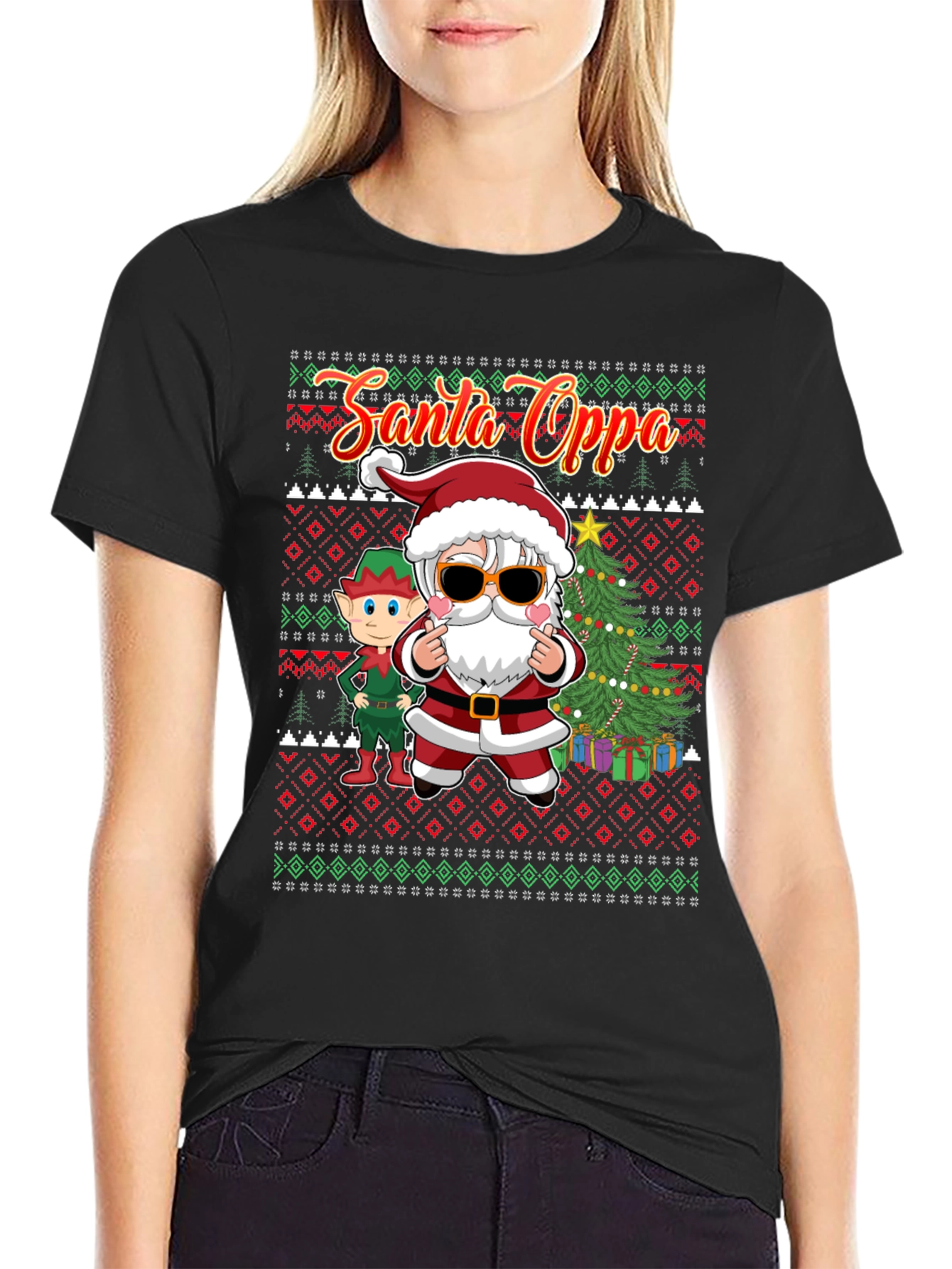 Santa Oppa Christmas T-Shirt