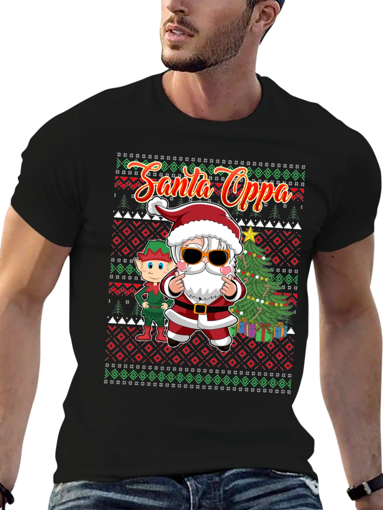 Santa Oppa Christmas T-Shirt