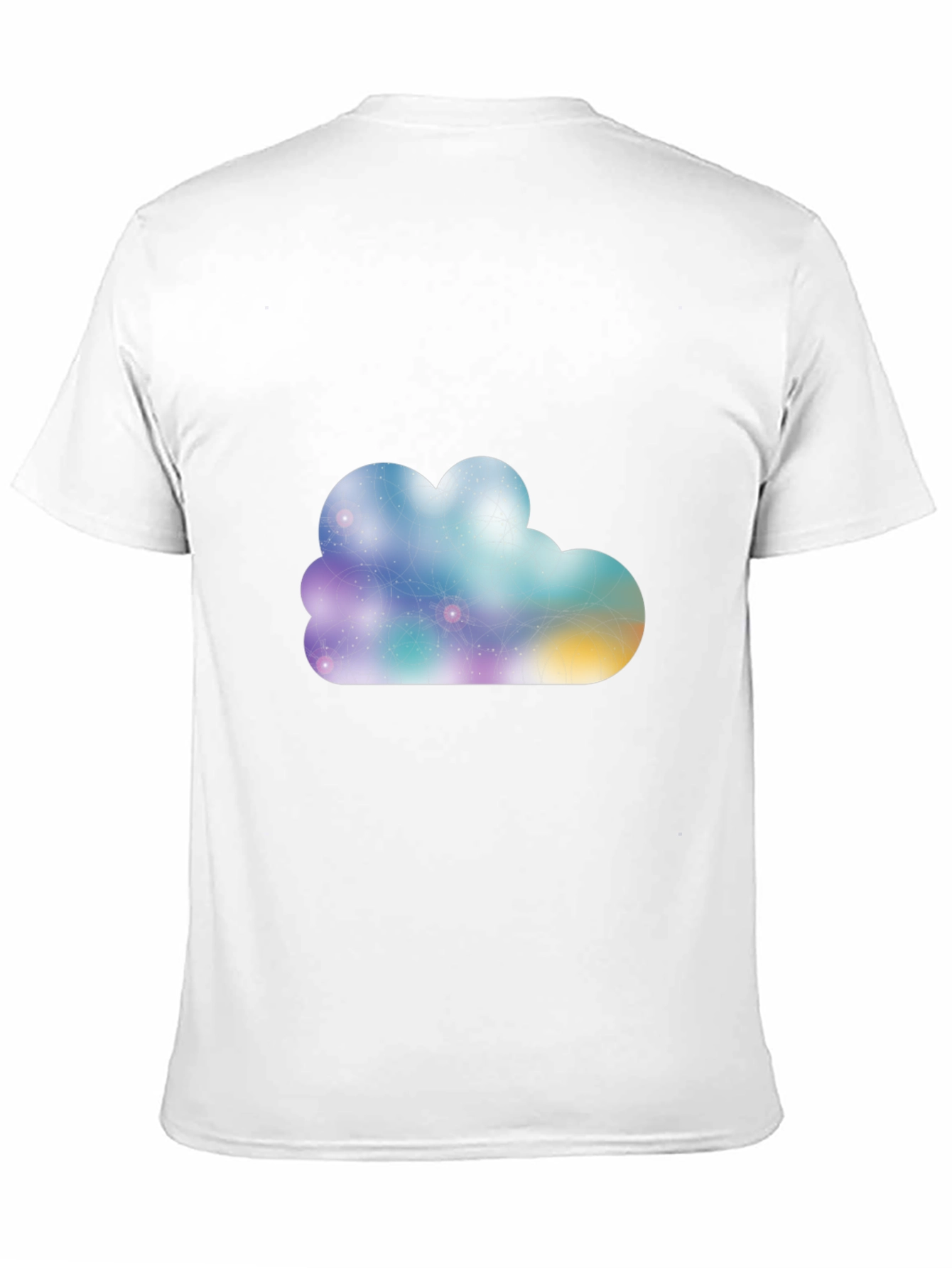 Abstract Cloud Graphic Black T-Shirt