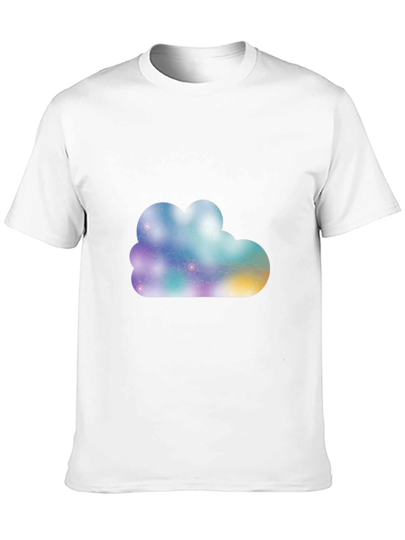 Abstract Cloud Graphic Black T-Shirt