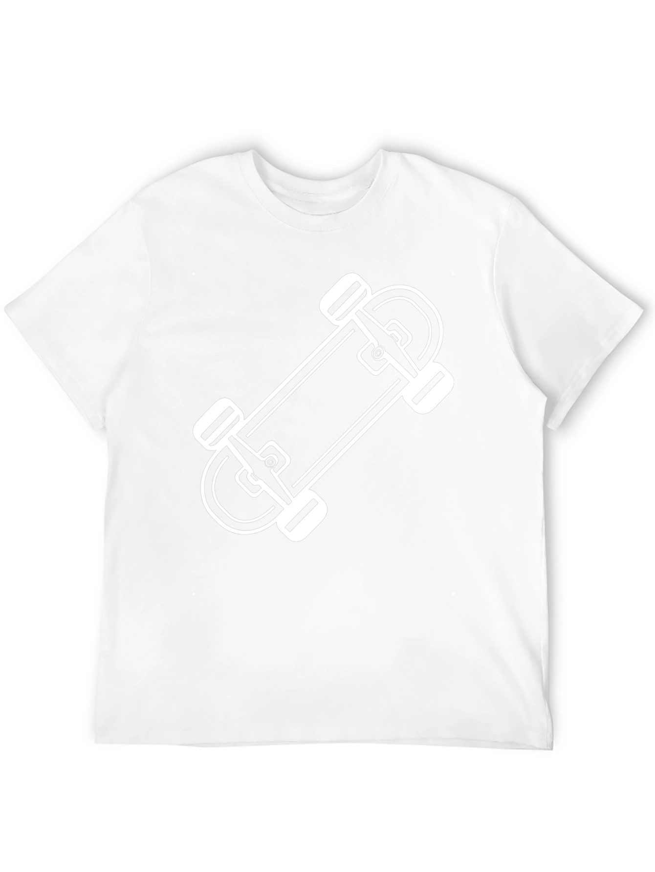 Skateboard Graphic Tee - Black Cotton T-Shirt