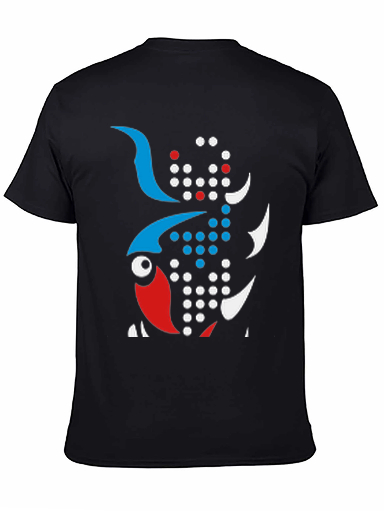 Abstract Fish Graphic Tee - Unique Design