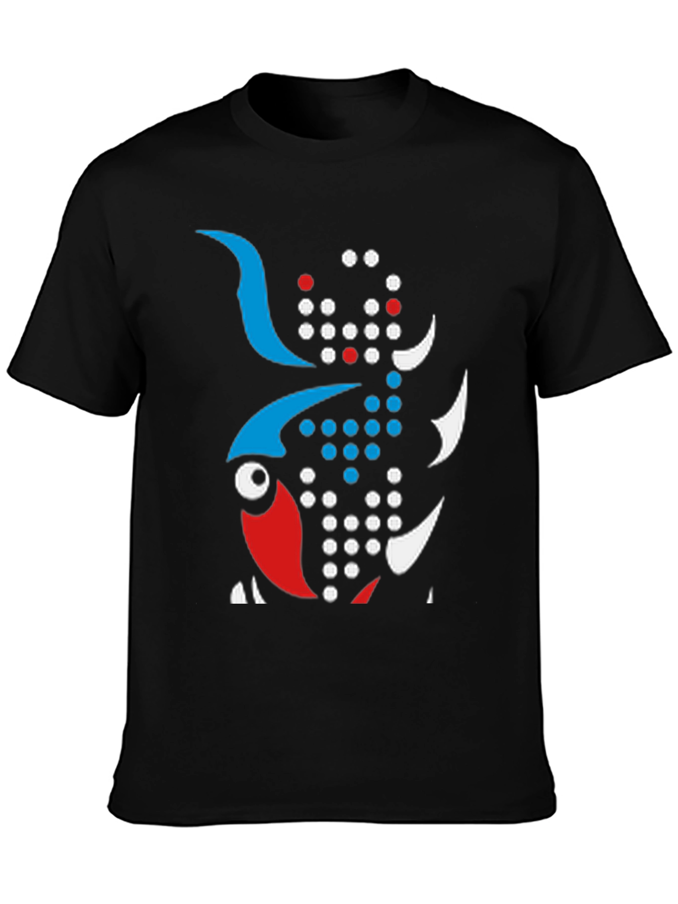 Abstract Fish Graphic Tee - Unique Design