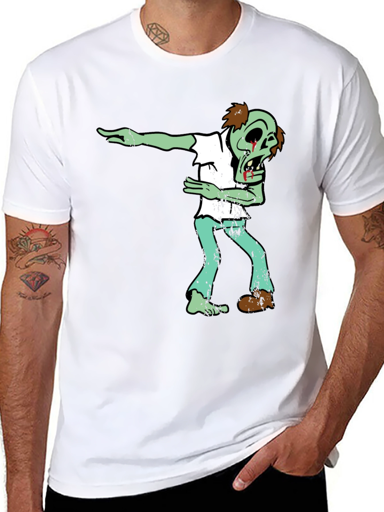 Zombie Dab Graphic Tee - Halloween Fun!