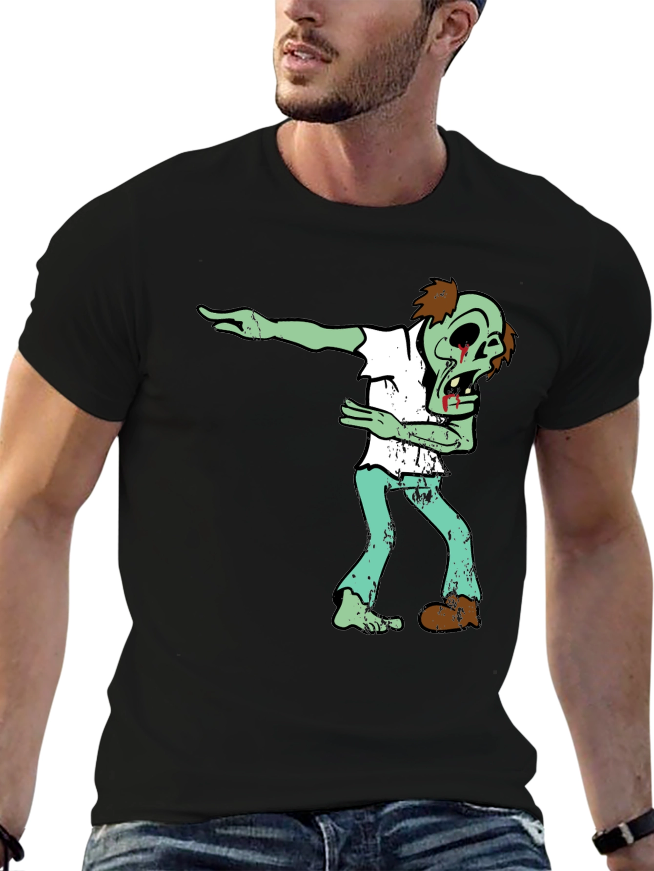 Zombie Dab Graphic Tee - Halloween Fun!