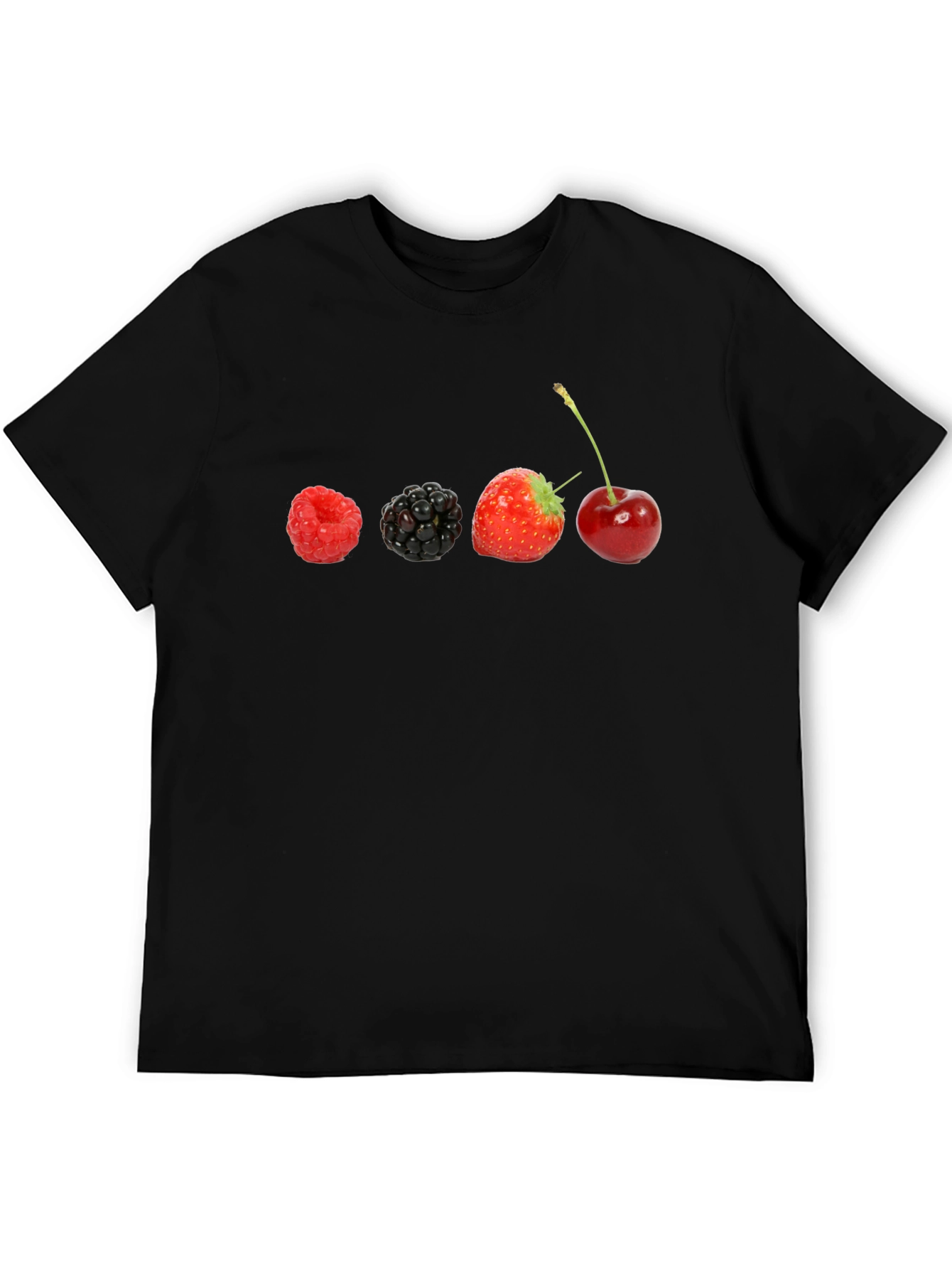 Berries on Black T-Shirt