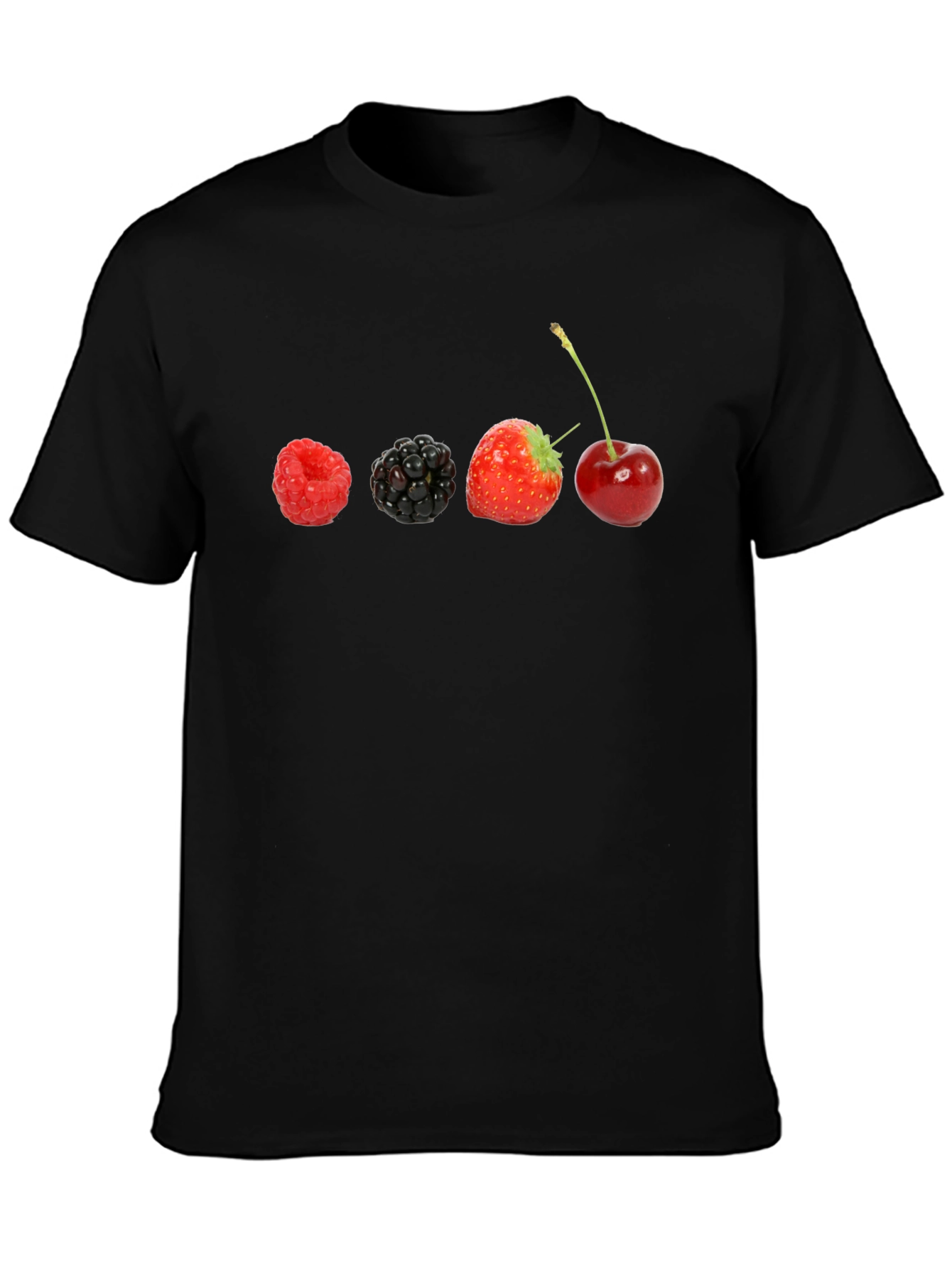 Berries on Black T-Shirt