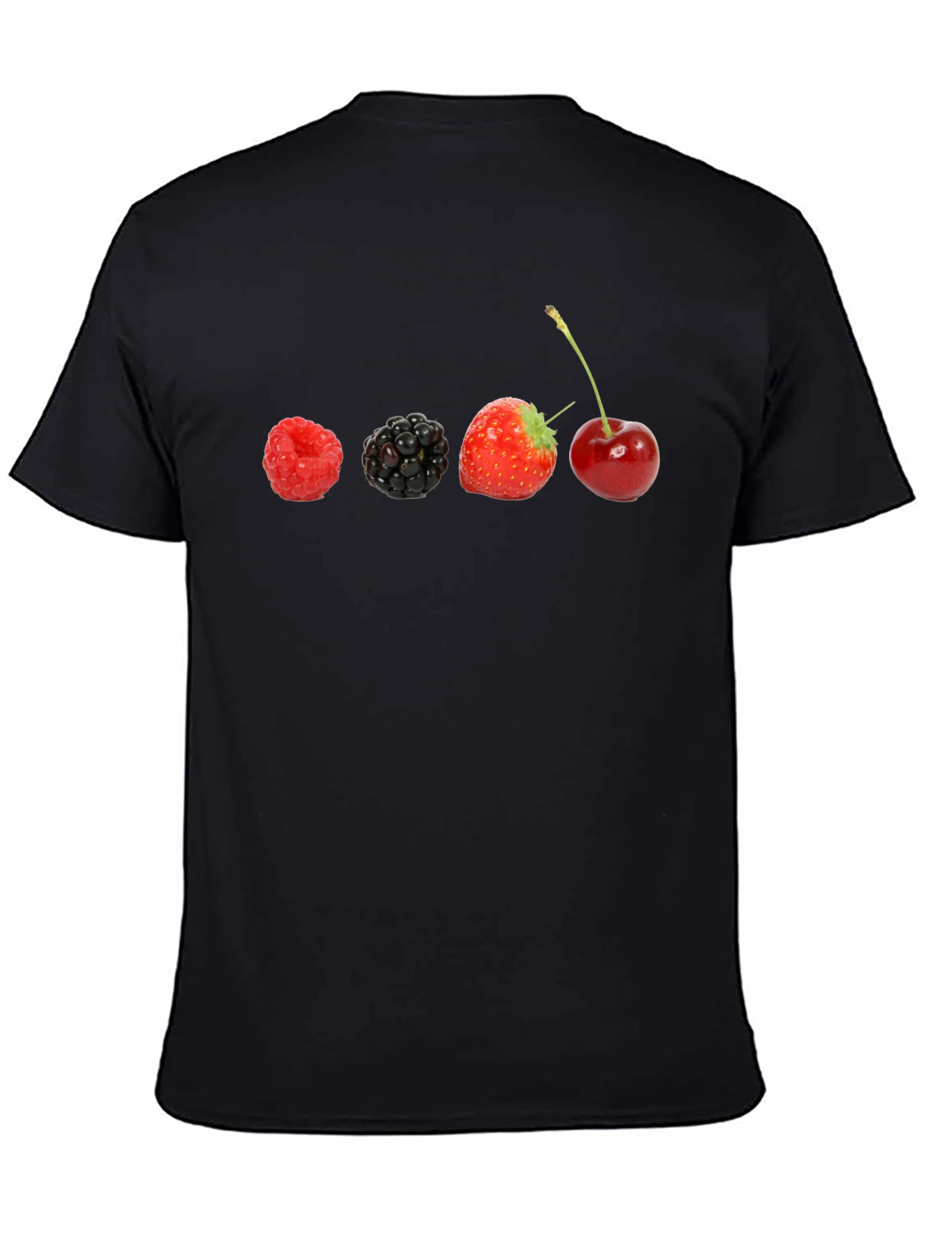 Berries on Black T-Shirt