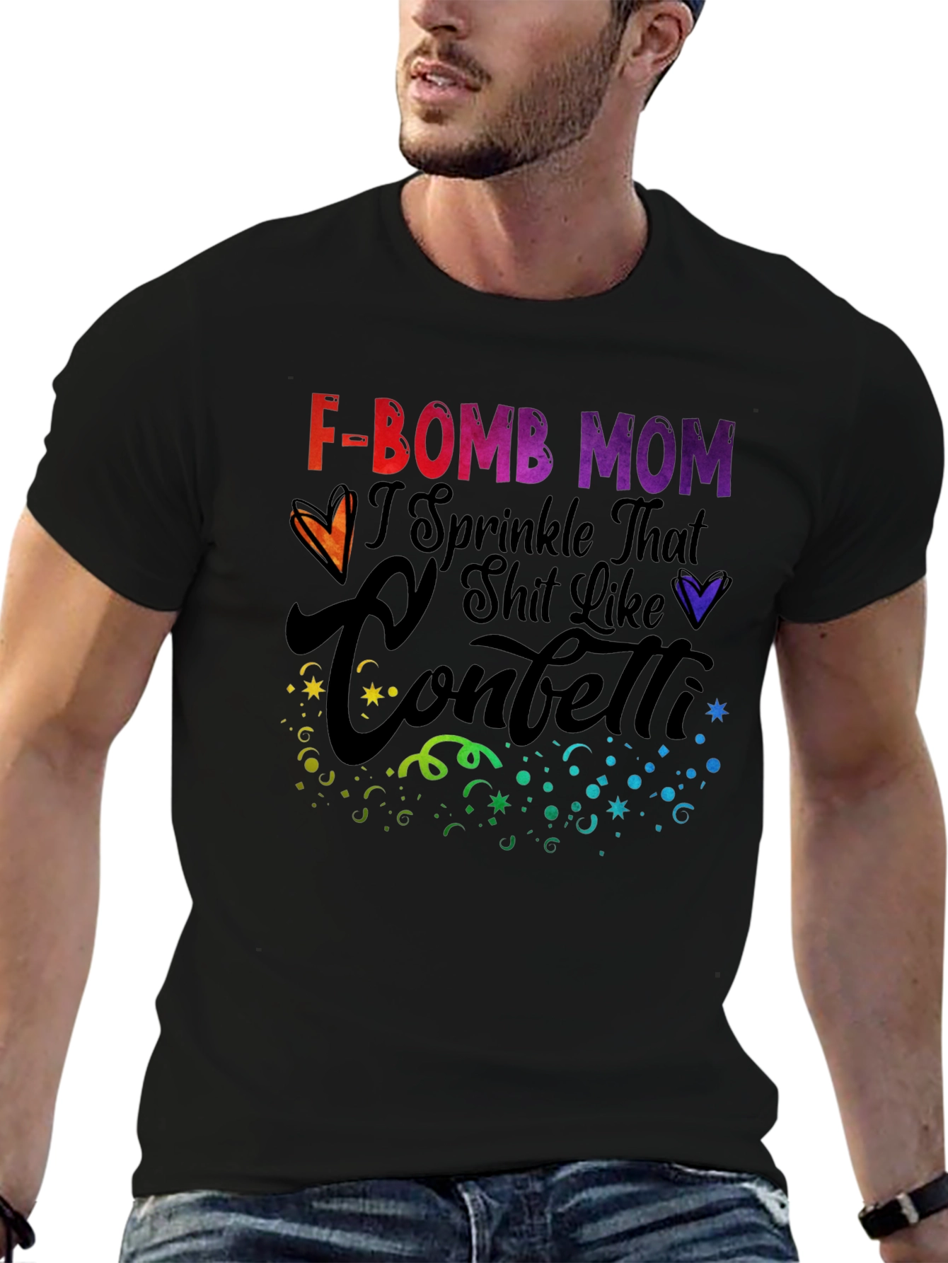 F-Bomb Mom T-Shirt - Sprinkle Confetti