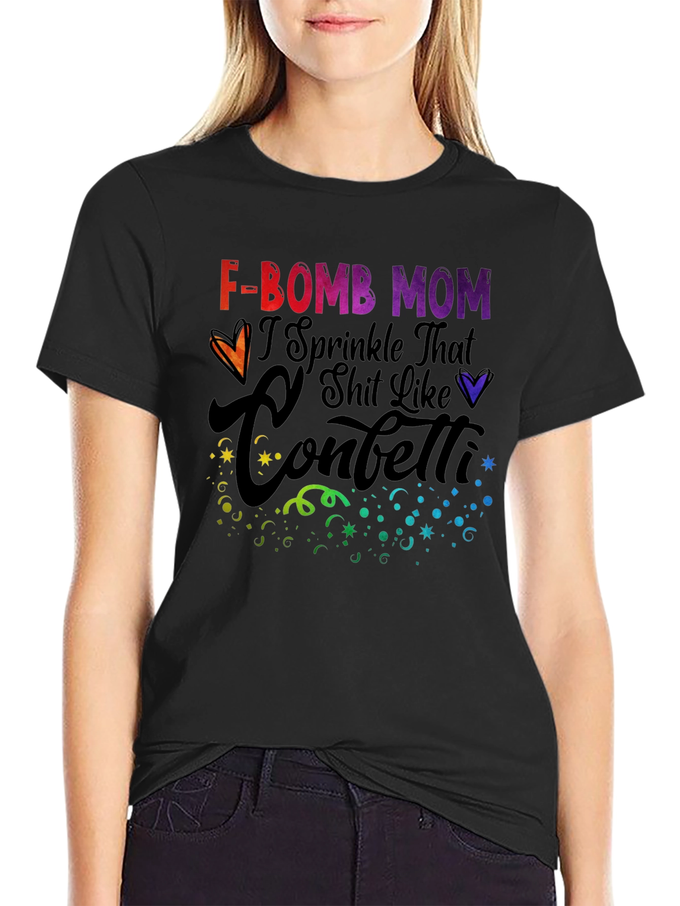 F-Bomb Mom T-Shirt - Sprinkle Confetti