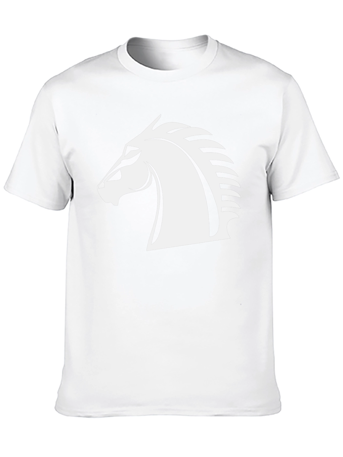 Chess Knight Graphic Tee - Black Cotton T-Shirt