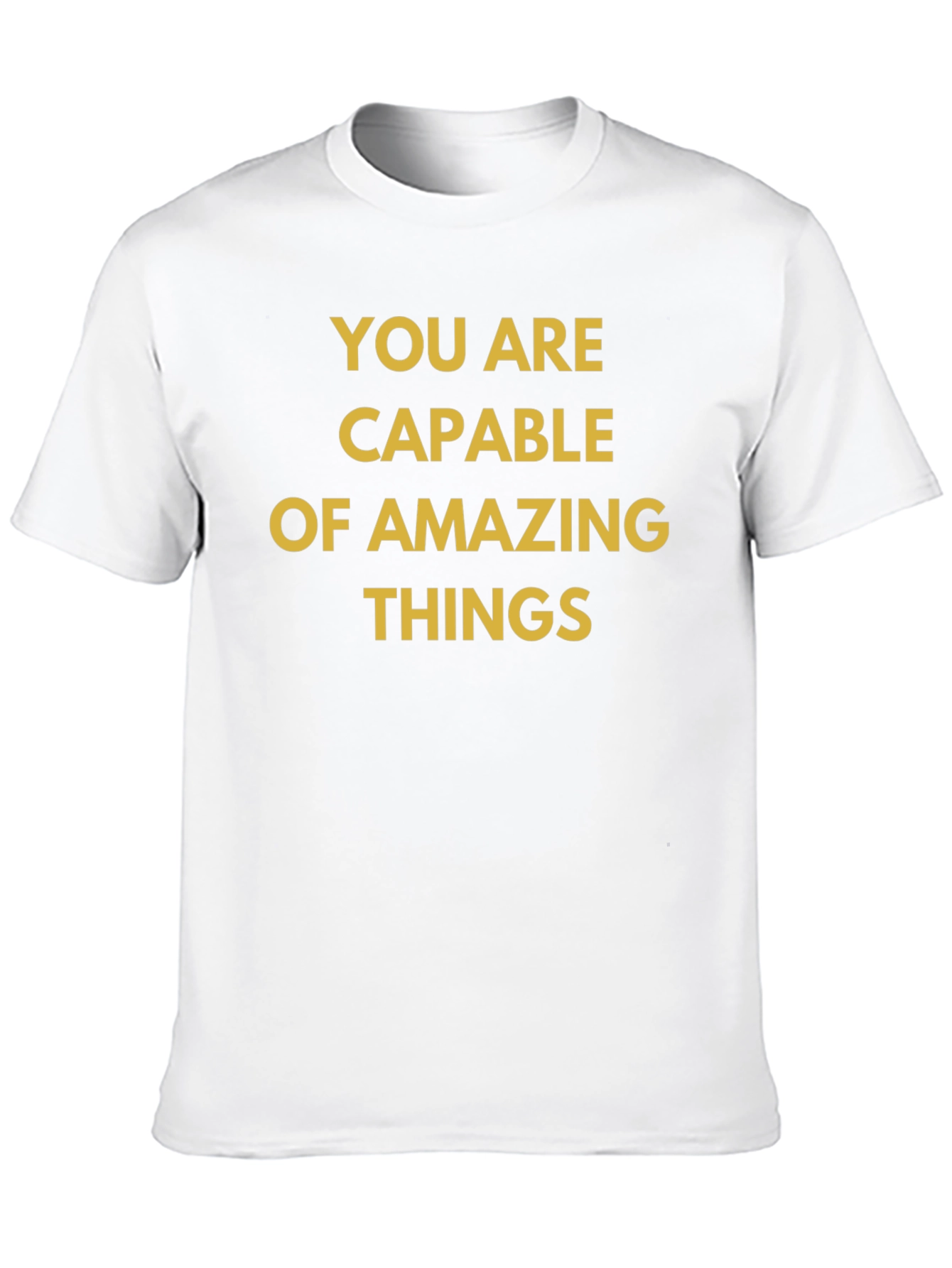 Motivational Black T-Shirt: You Are Capable