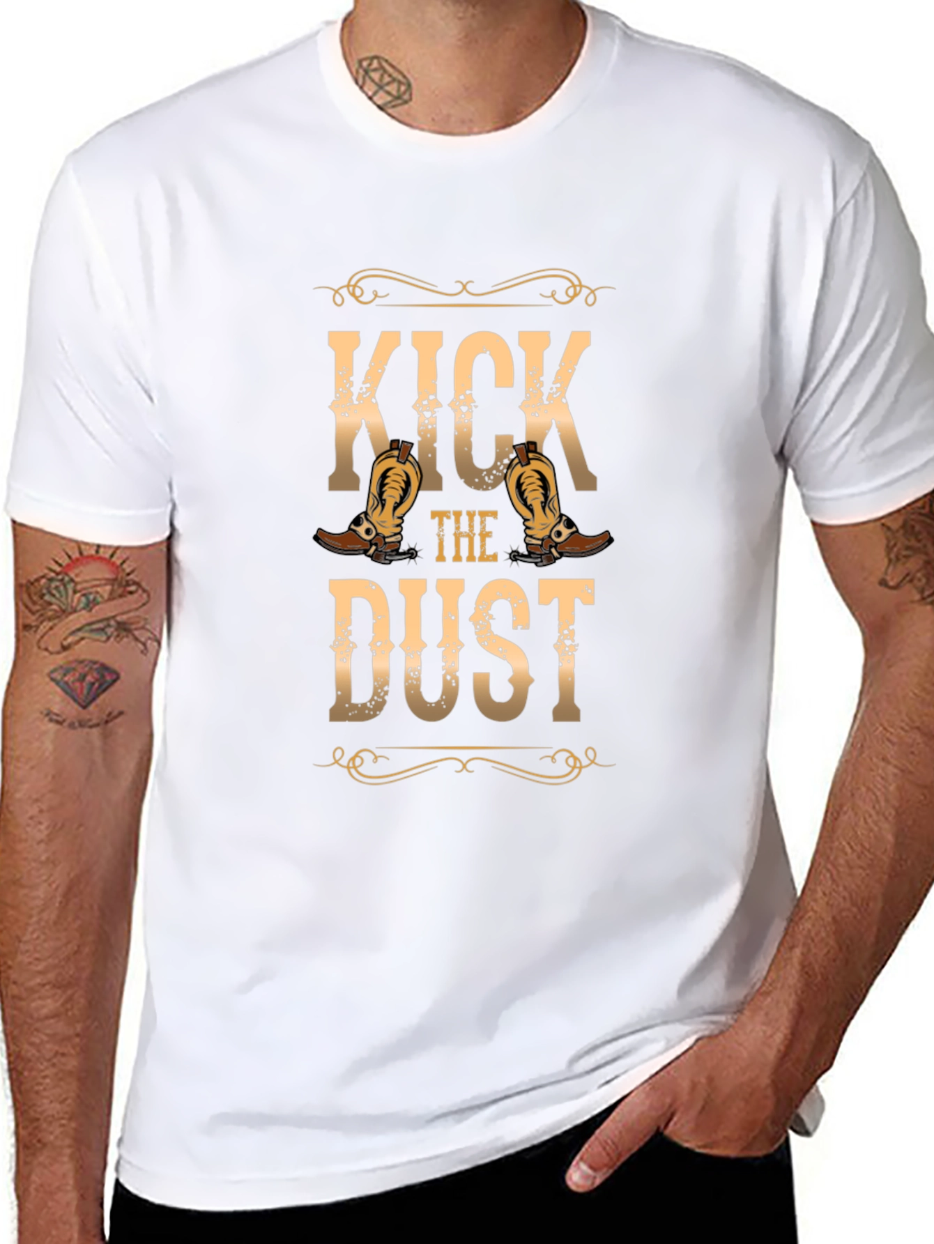 Kick the Dust Cowboy Boots Graphic Tee