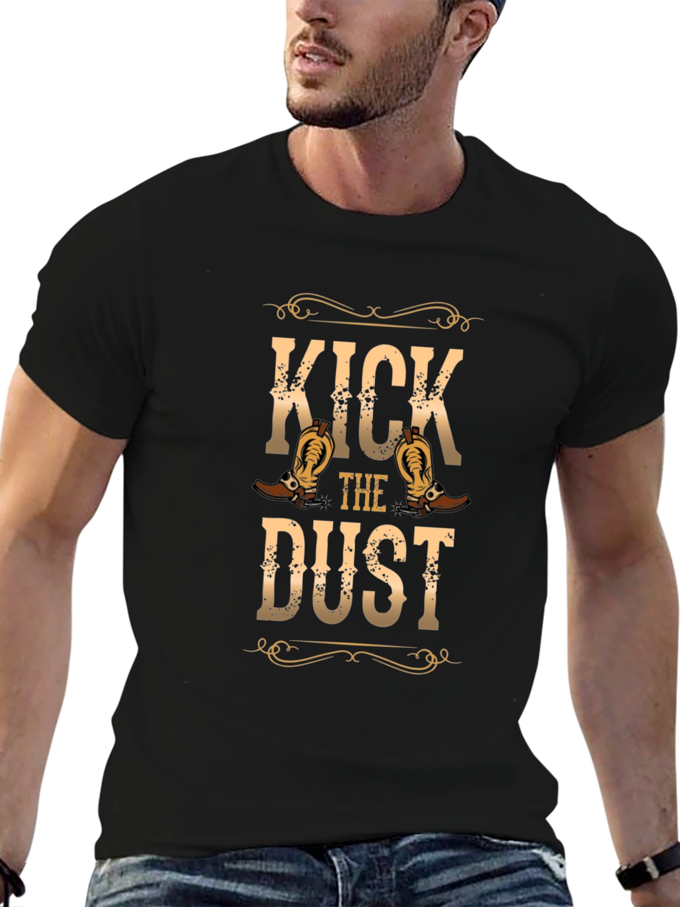 Kick the Dust Cowboy Boots Graphic Tee