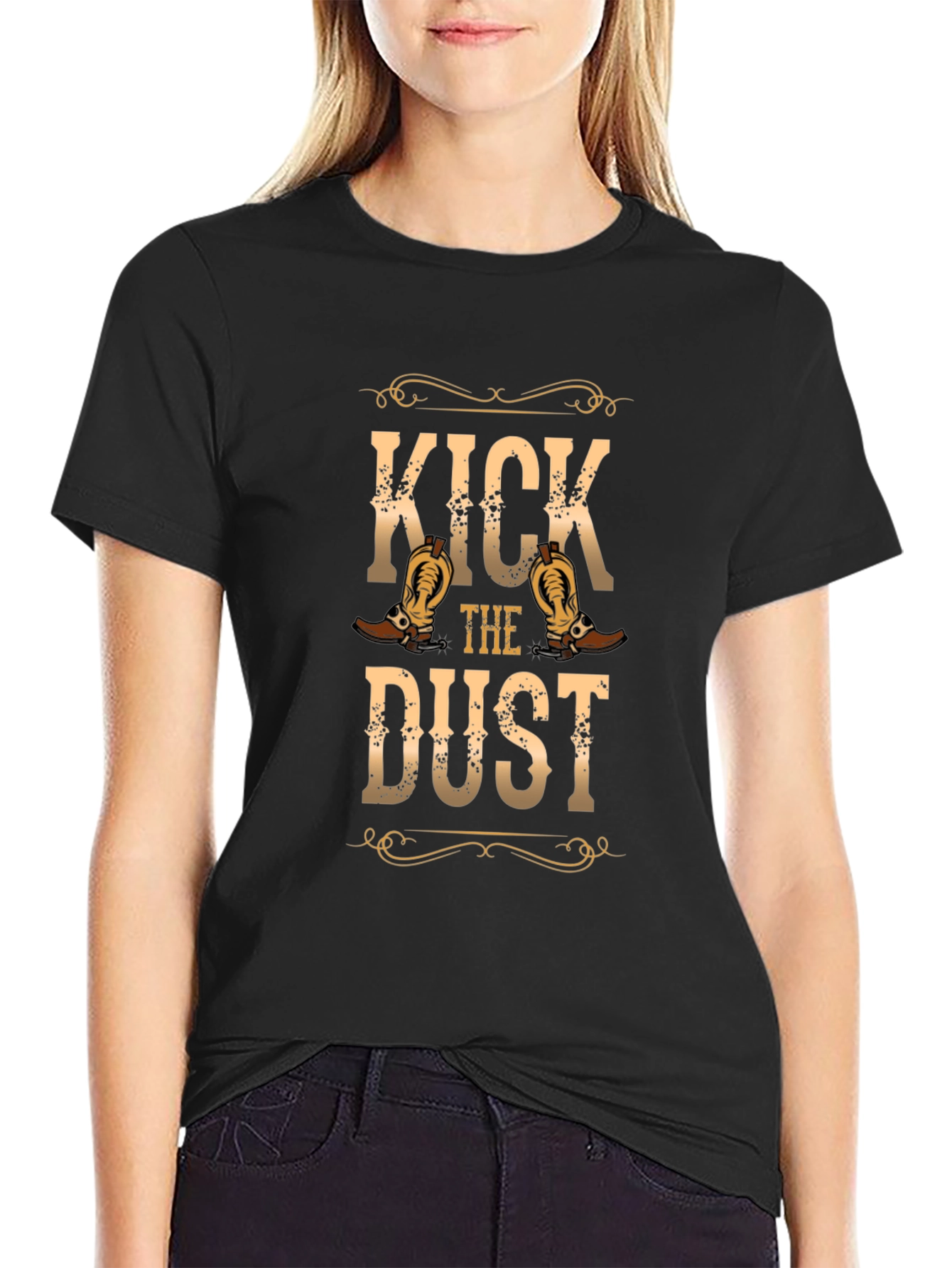 Kick the Dust Cowboy Boots Graphic Tee
