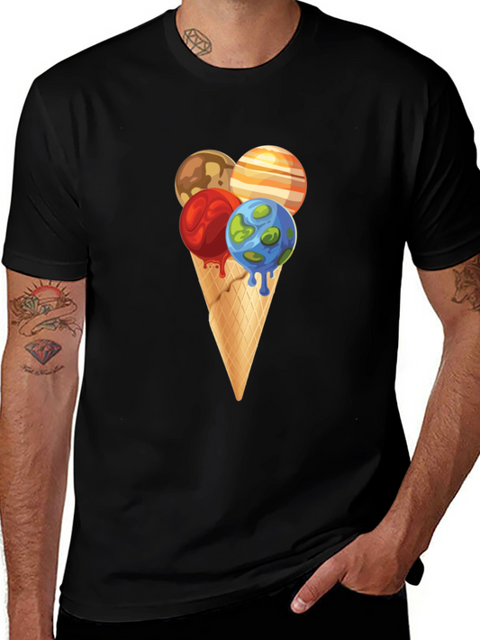Planetary Ice Cream Cone Graphic Tee