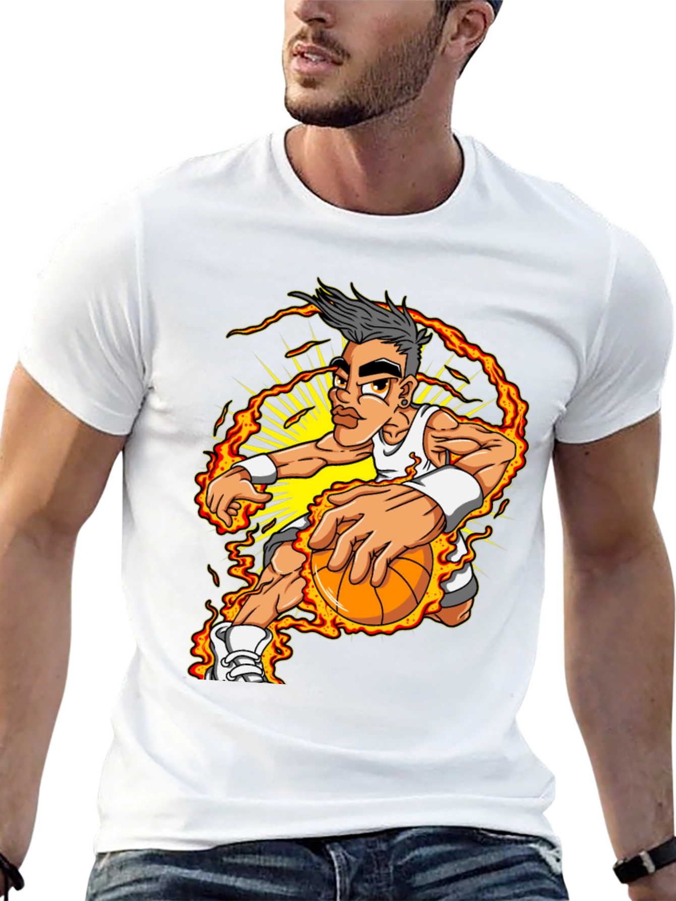 Basketball Player Graphic T-Shirt