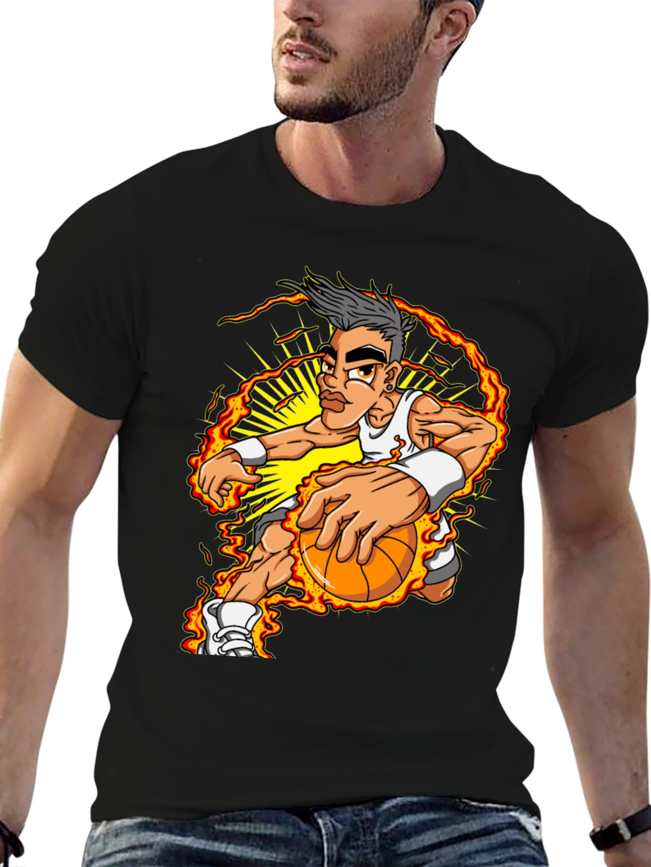 Basketball Player Graphic T-Shirt