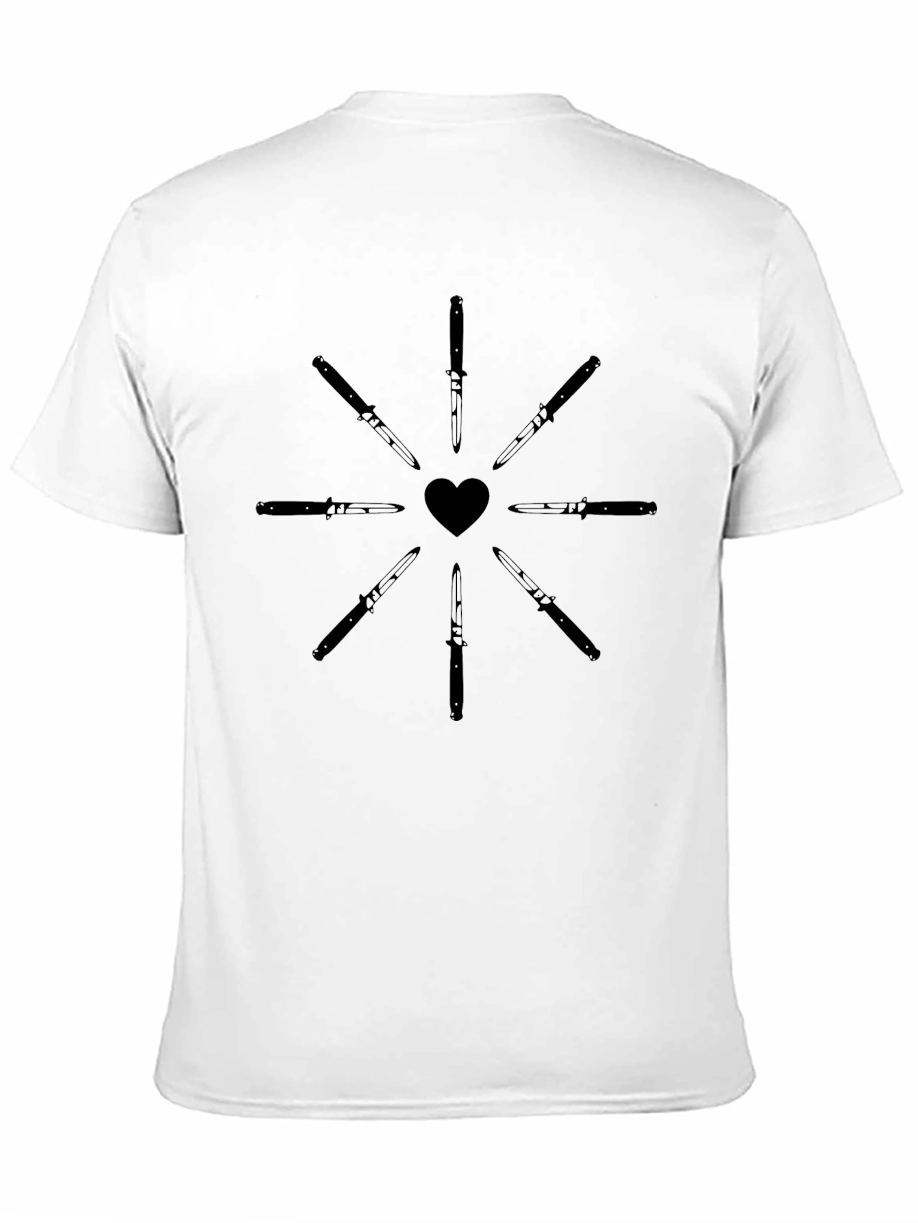 Heart & Daggers Graphic Tee - Black