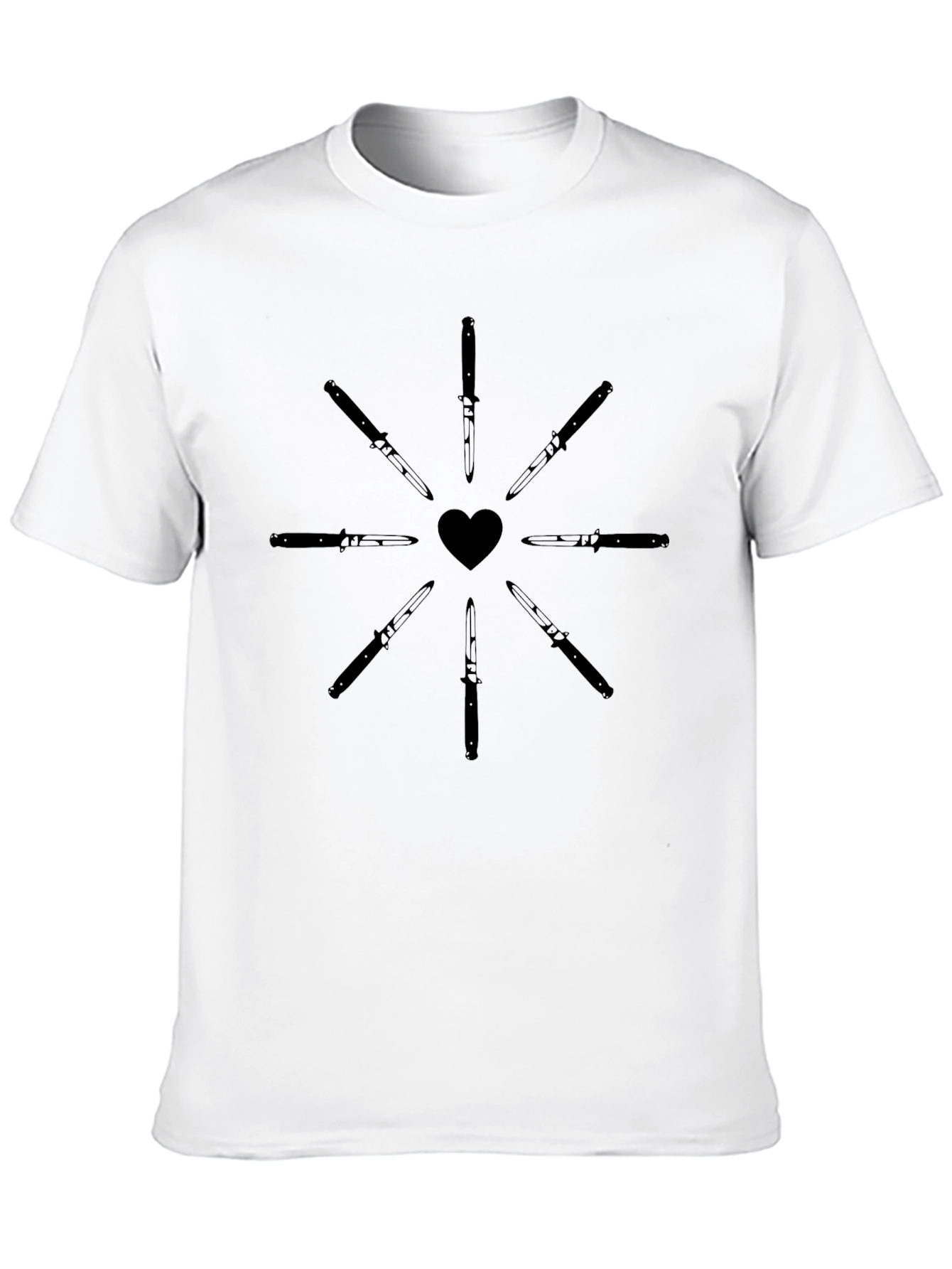 Heart & Daggers Graphic Tee - Black