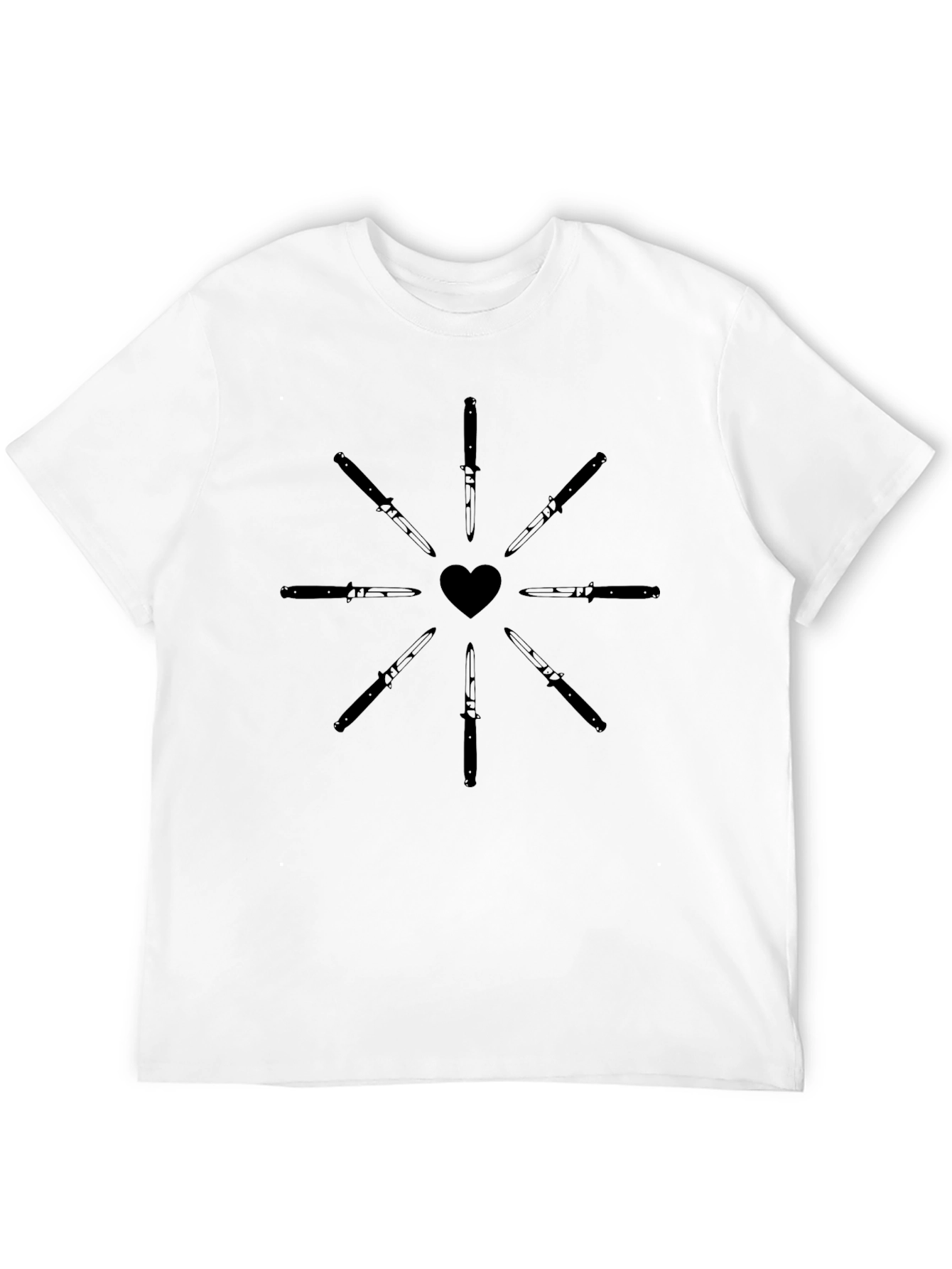 Heart & Daggers Graphic Tee - Black