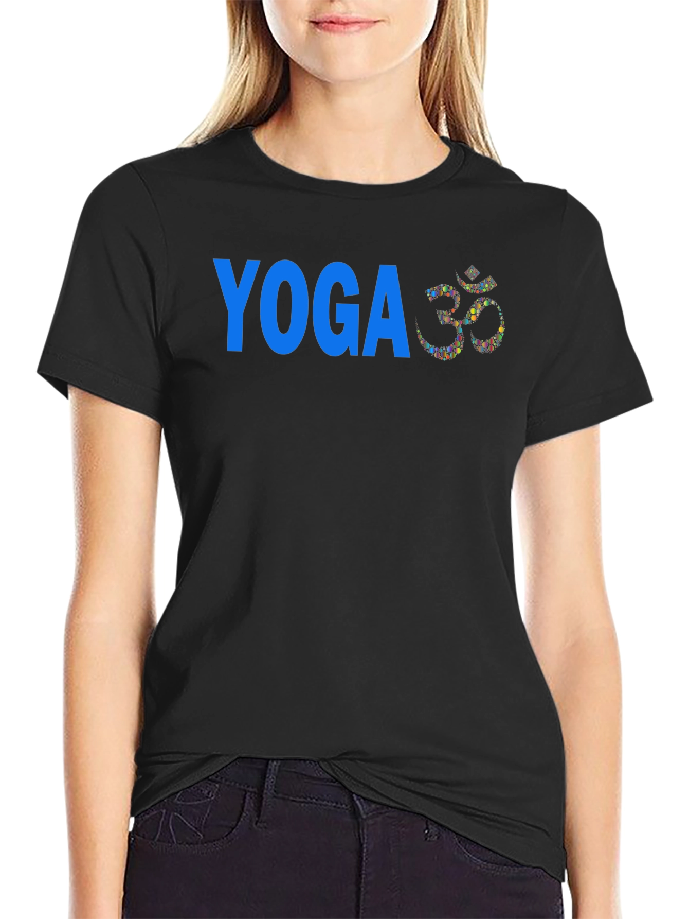 Yoga Om Symbol Graphic Tee - Black