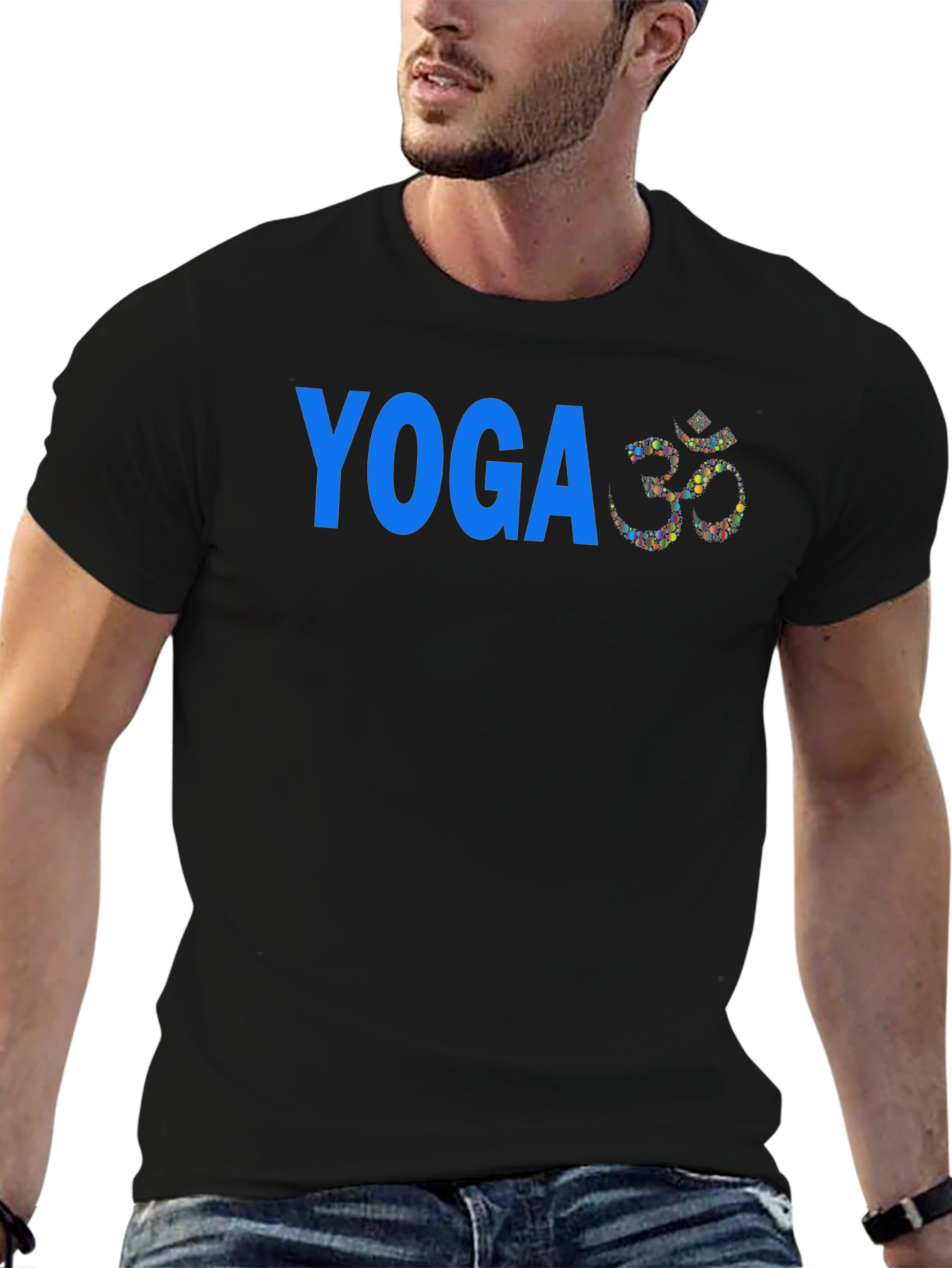 Yoga Om Symbol Graphic Tee - Black