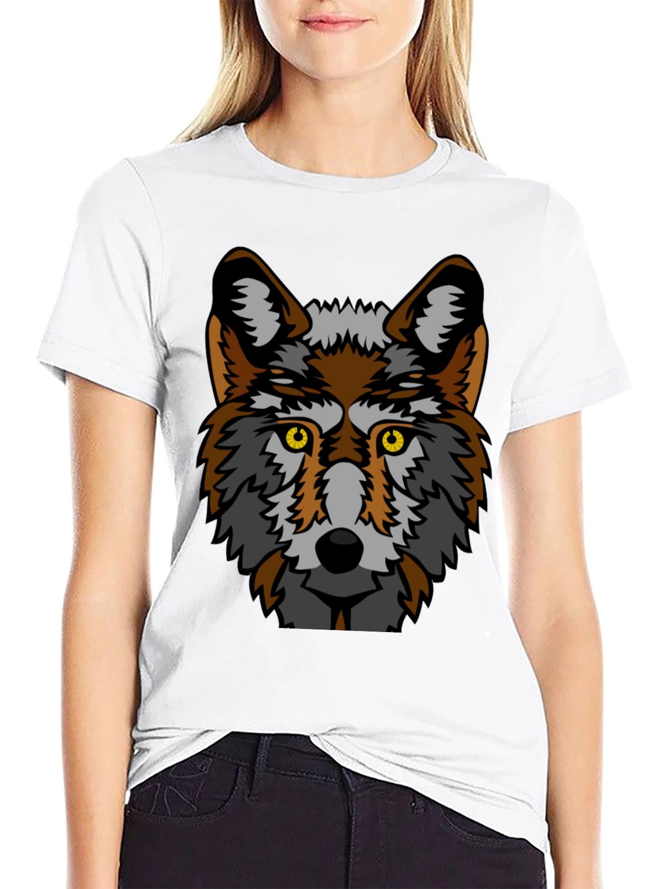 Wolf Graphic Black T-Shirt - Unisex Cool Animal Tee