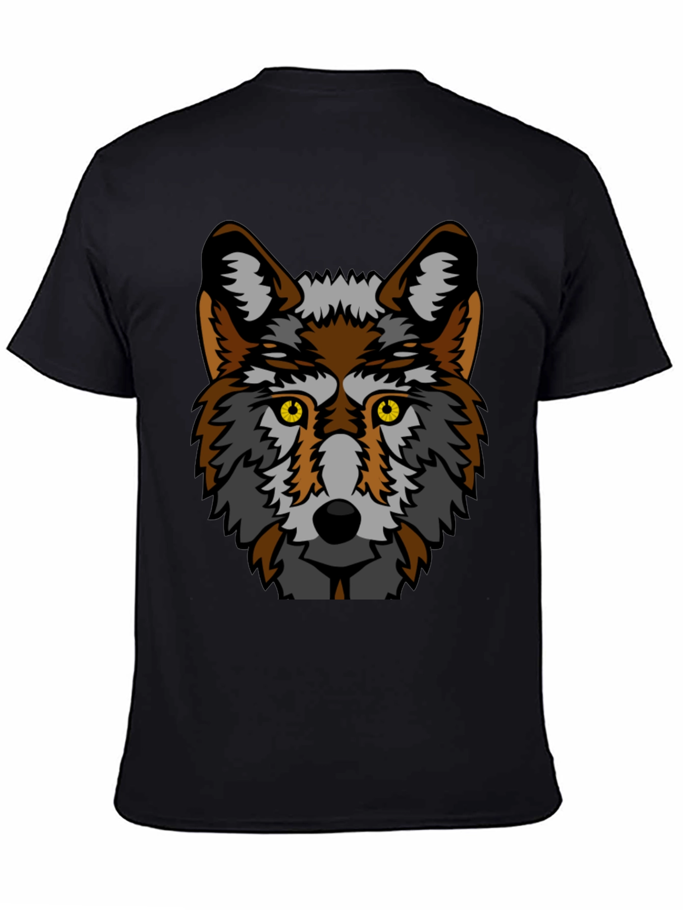Wolf Graphic Black T-Shirt - Unisex Cool Animal Tee