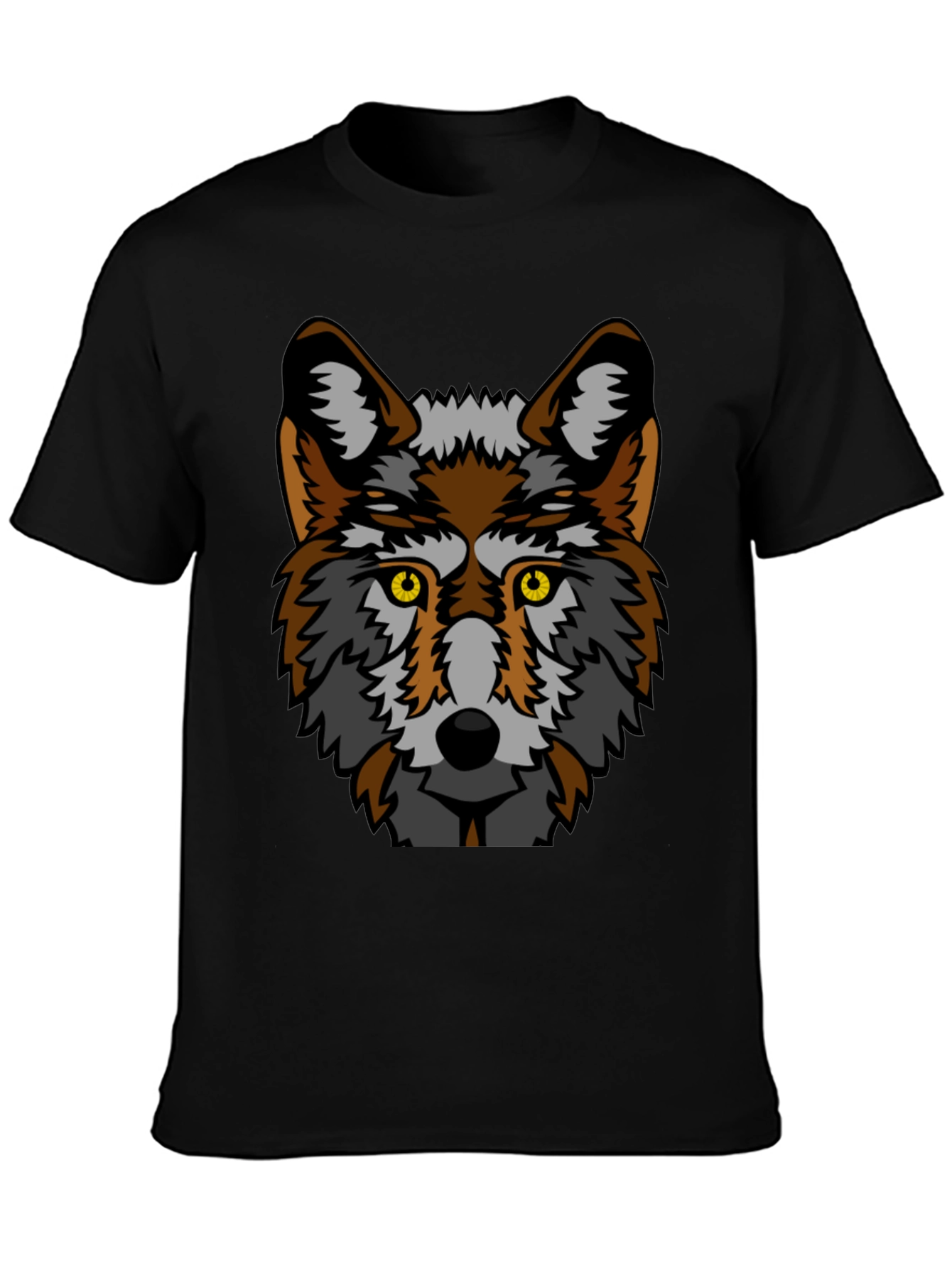 Wolf Graphic Black T-Shirt - Unisex Cool Animal Tee