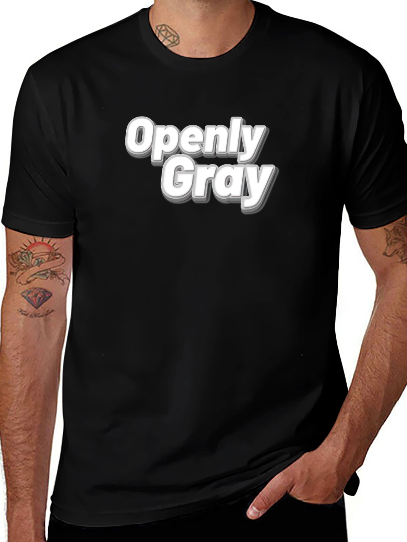Openly Gray T-Shirt - Bold Graphic Tee