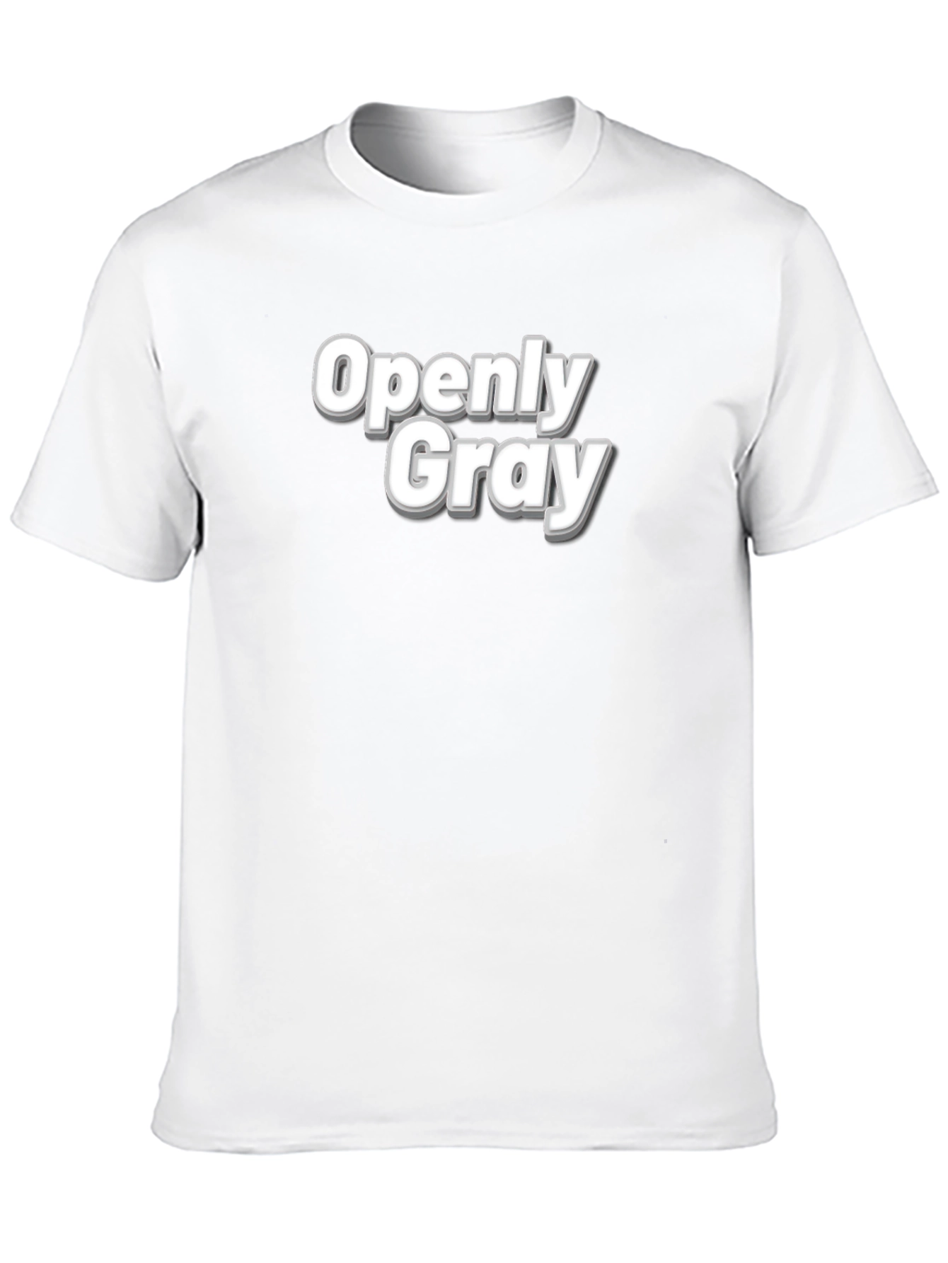 Openly Gray T-Shirt - Bold Graphic Tee