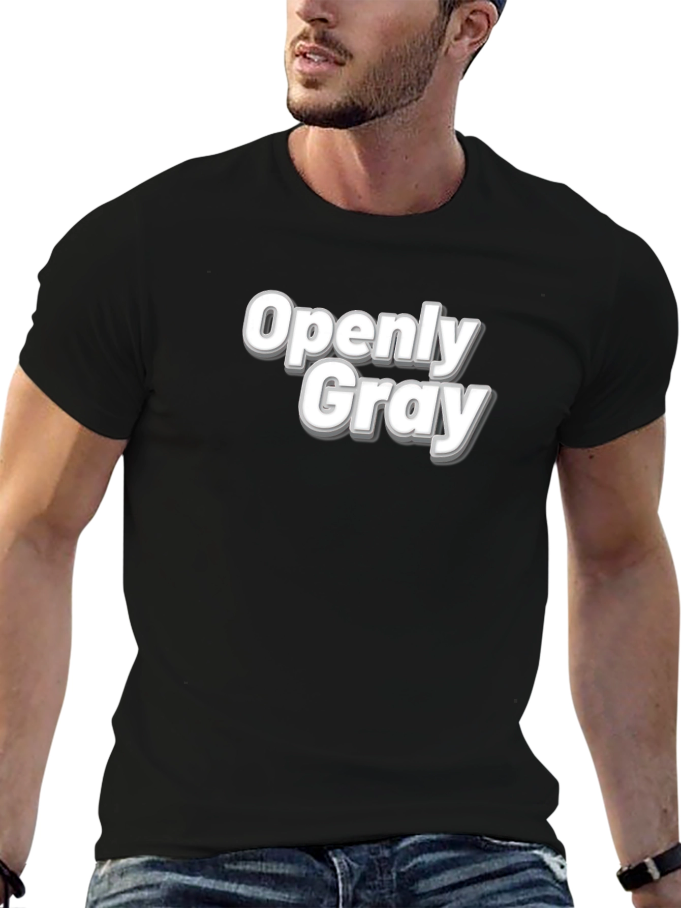 Openly Gray T-Shirt - Bold Graphic Tee