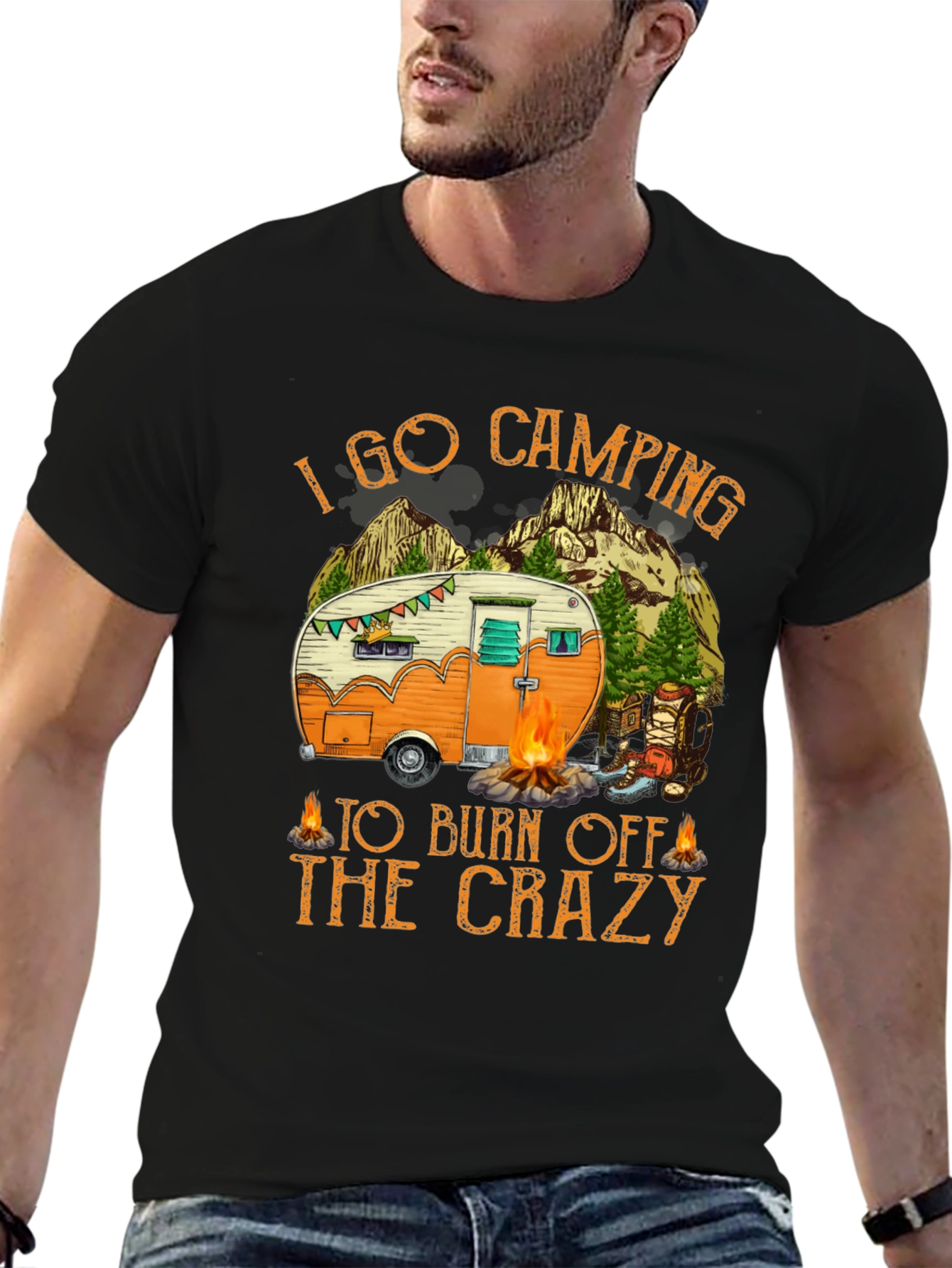 Camping T-Shirt - Burn Off The Crazy