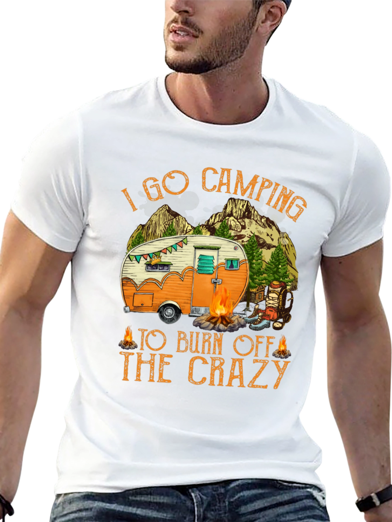 Camping T-Shirt - Burn Off The Crazy