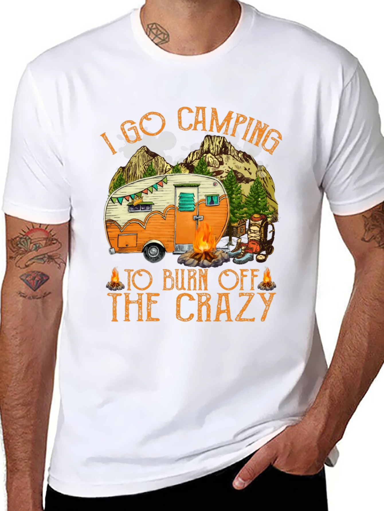 Camping T-Shirt - Burn Off The Crazy