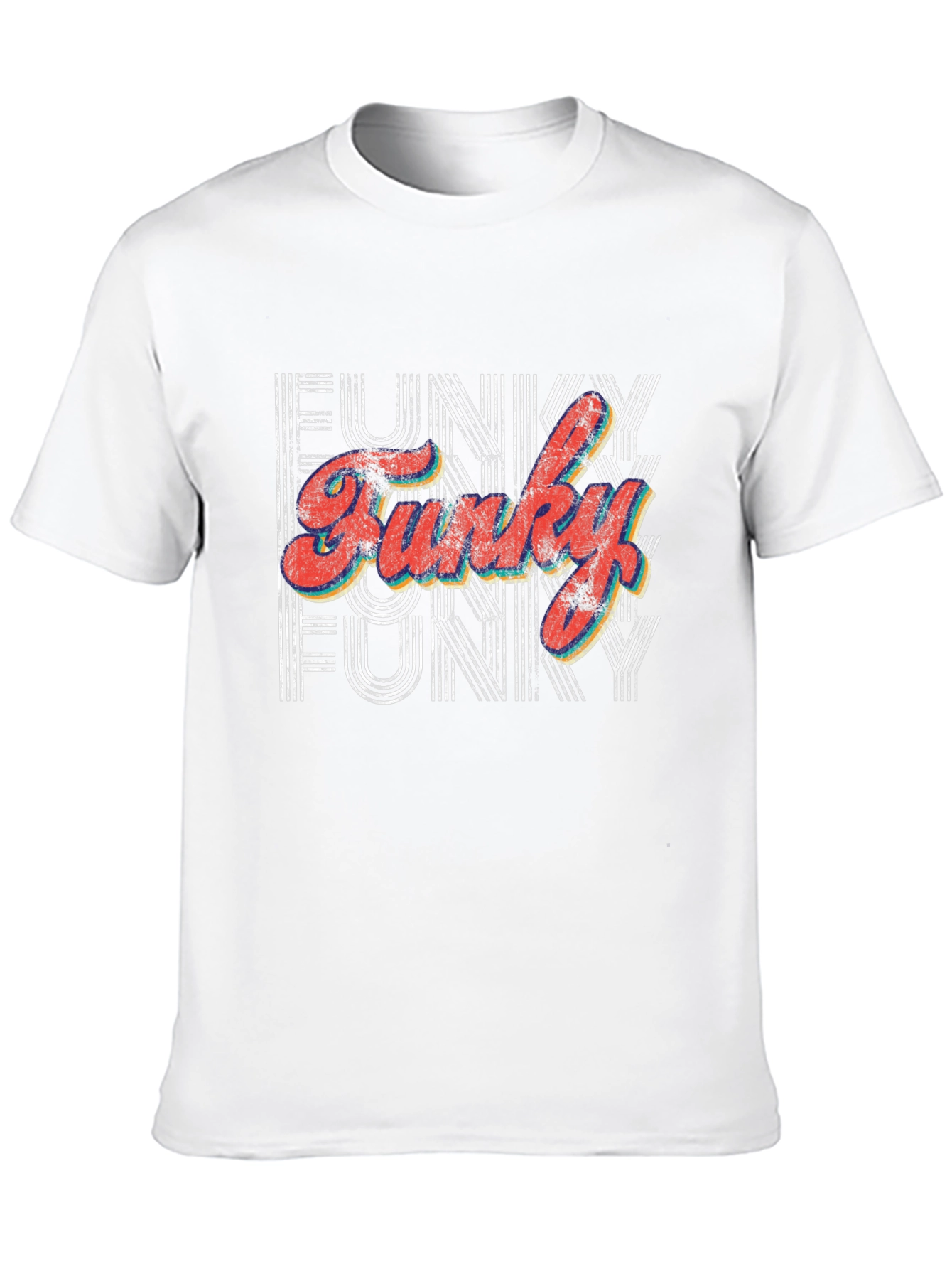 Funky Retro Style Graphic Tee - Black