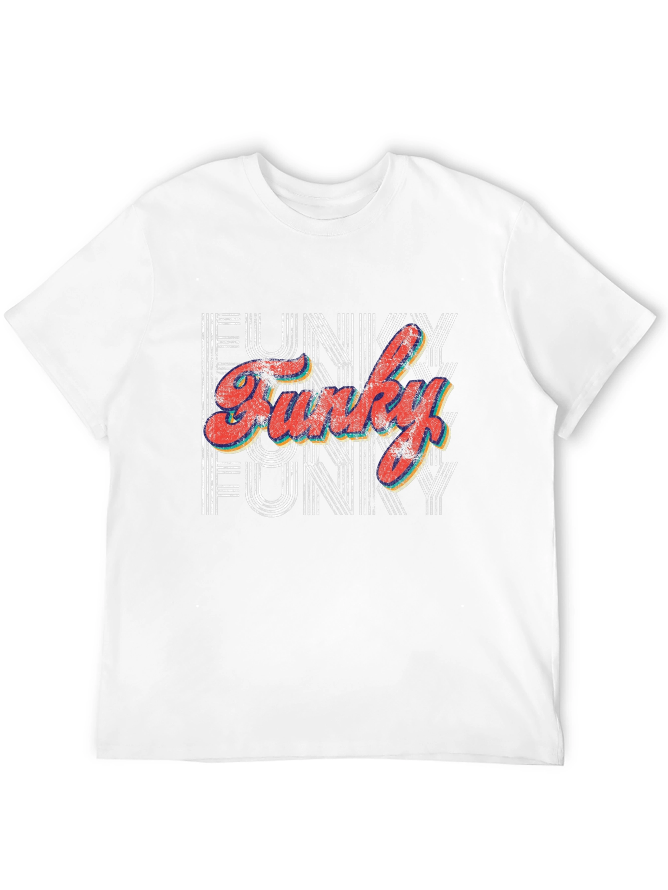Funky Retro Style Graphic Tee - Black
