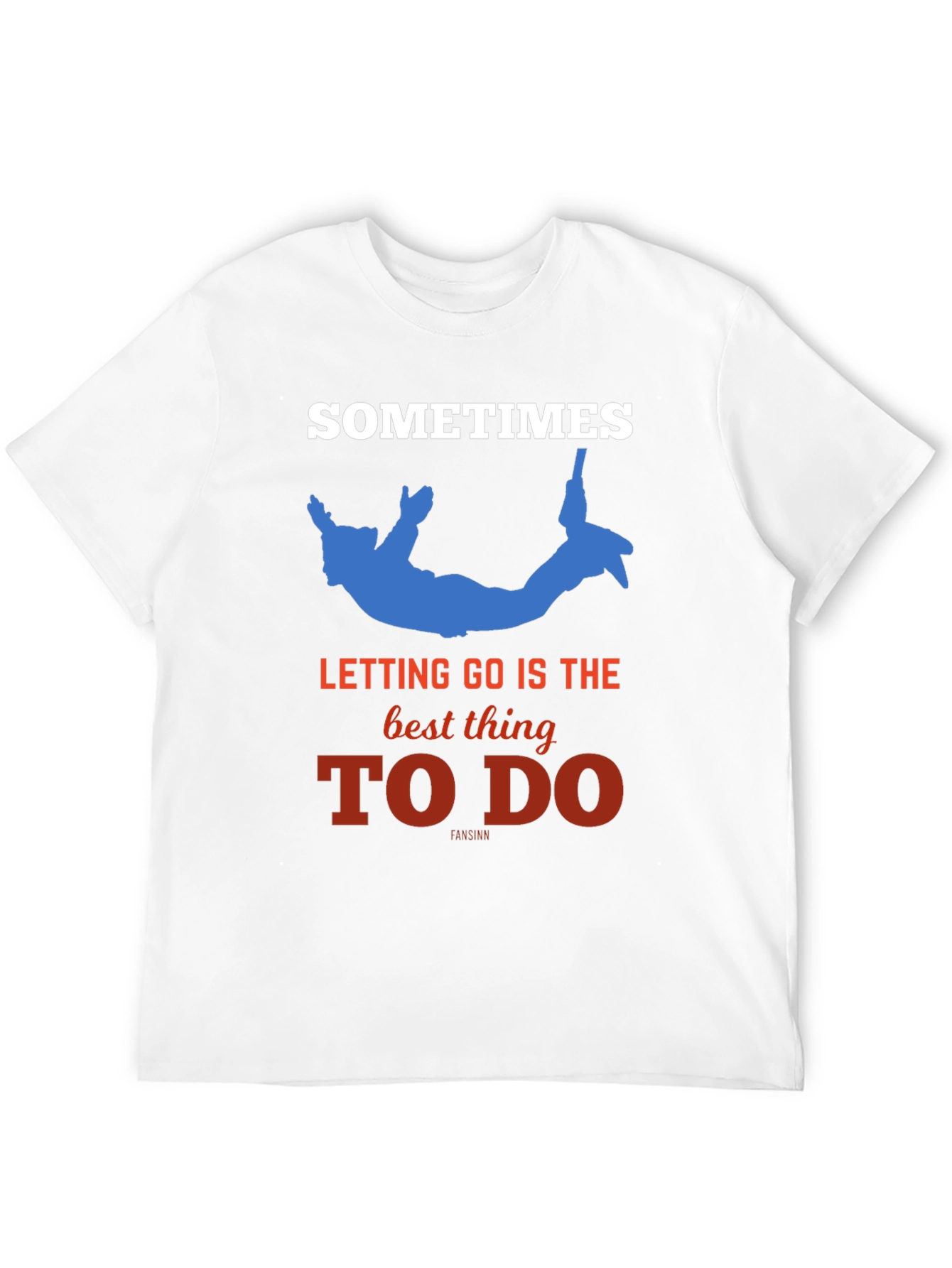 Sometimes Letting Go Black T-Shirt - Novelty Design