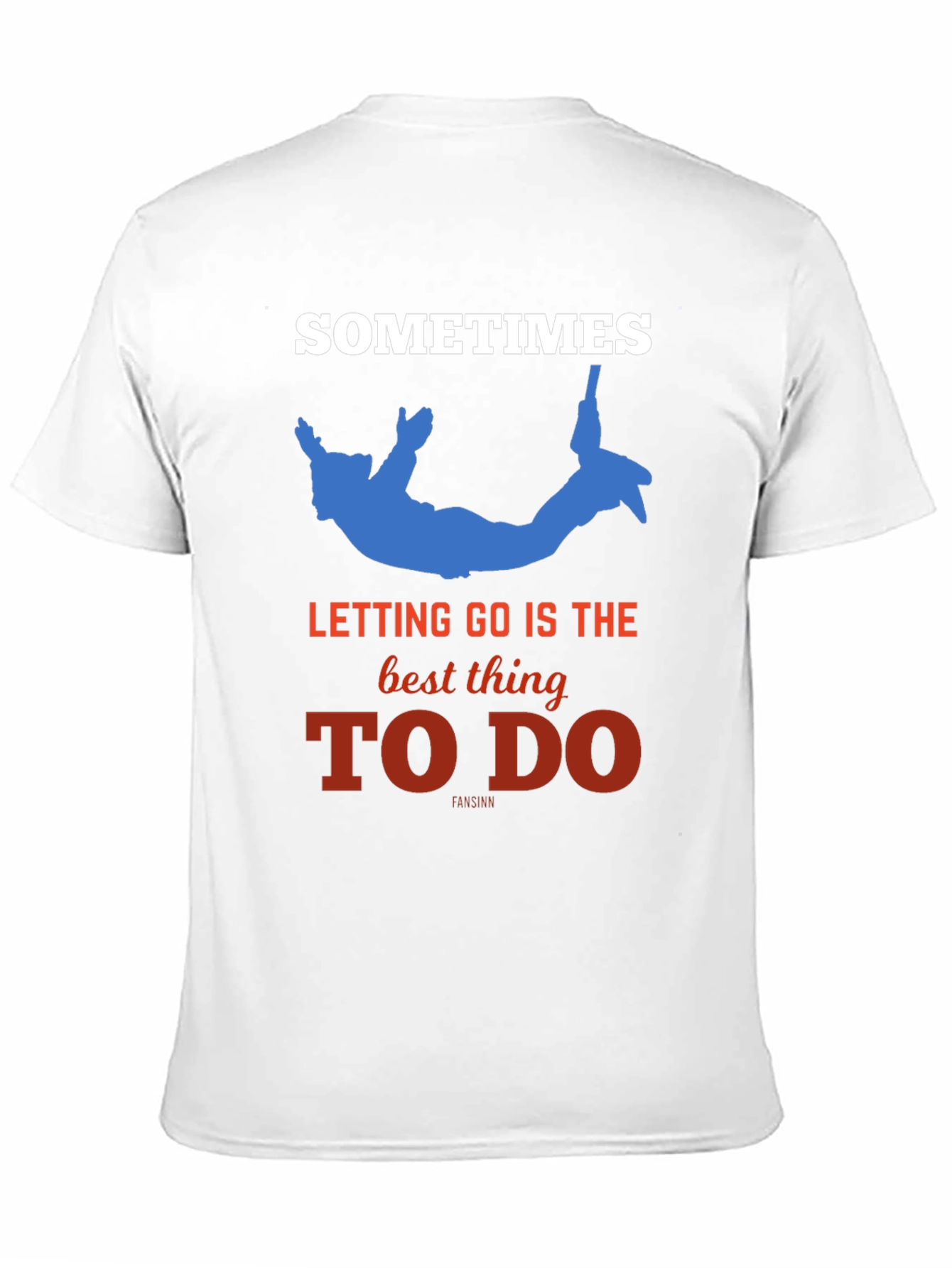 Sometimes Letting Go Black T-Shirt - Novelty Design