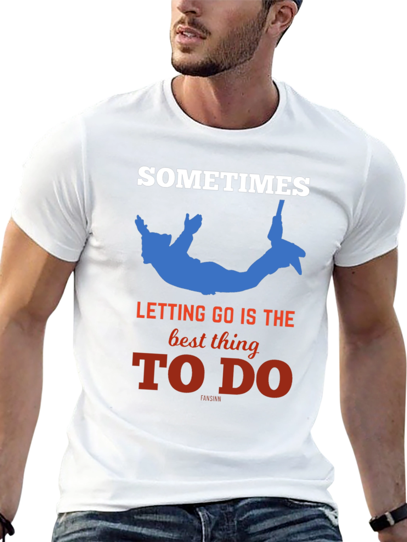 Sometimes Letting Go Black T-Shirt - Novelty Design