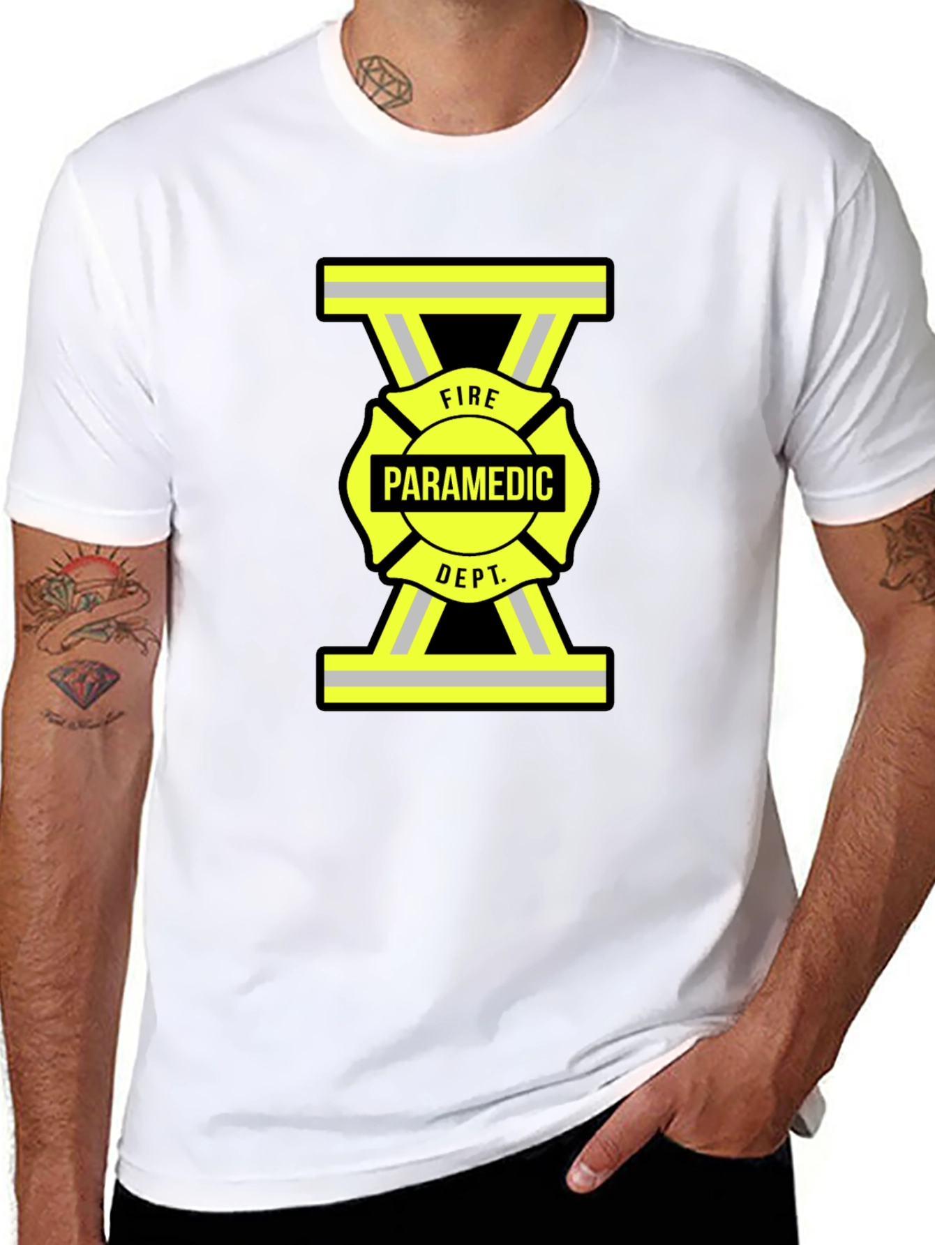 Fire Paramedic Dept. Black T-Shirt