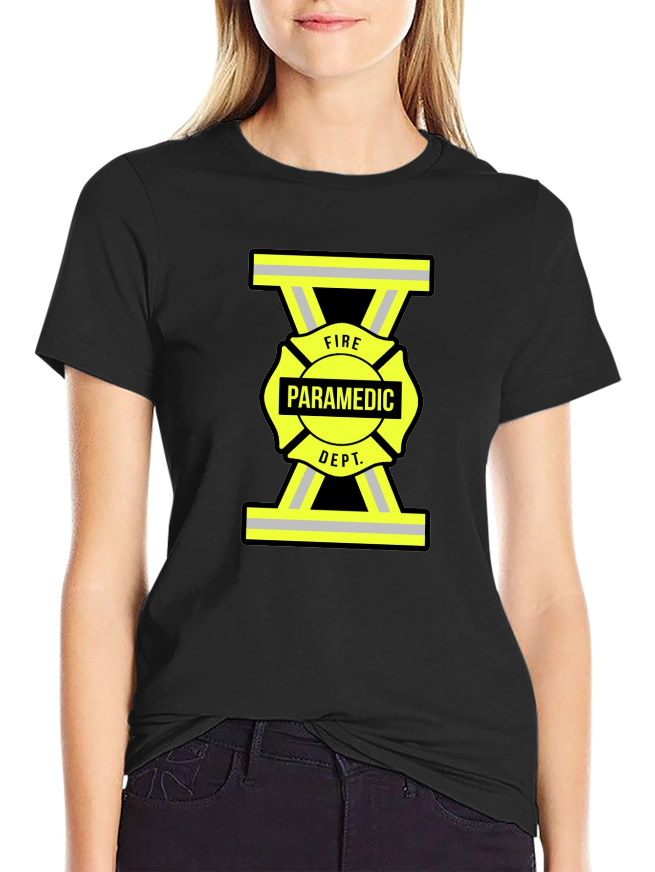 Fire Paramedic Dept. Black T-Shirt