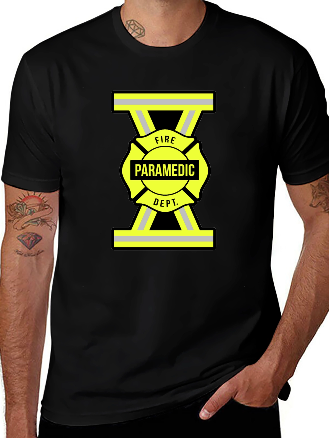 Fire Paramedic Dept. Black T-Shirt