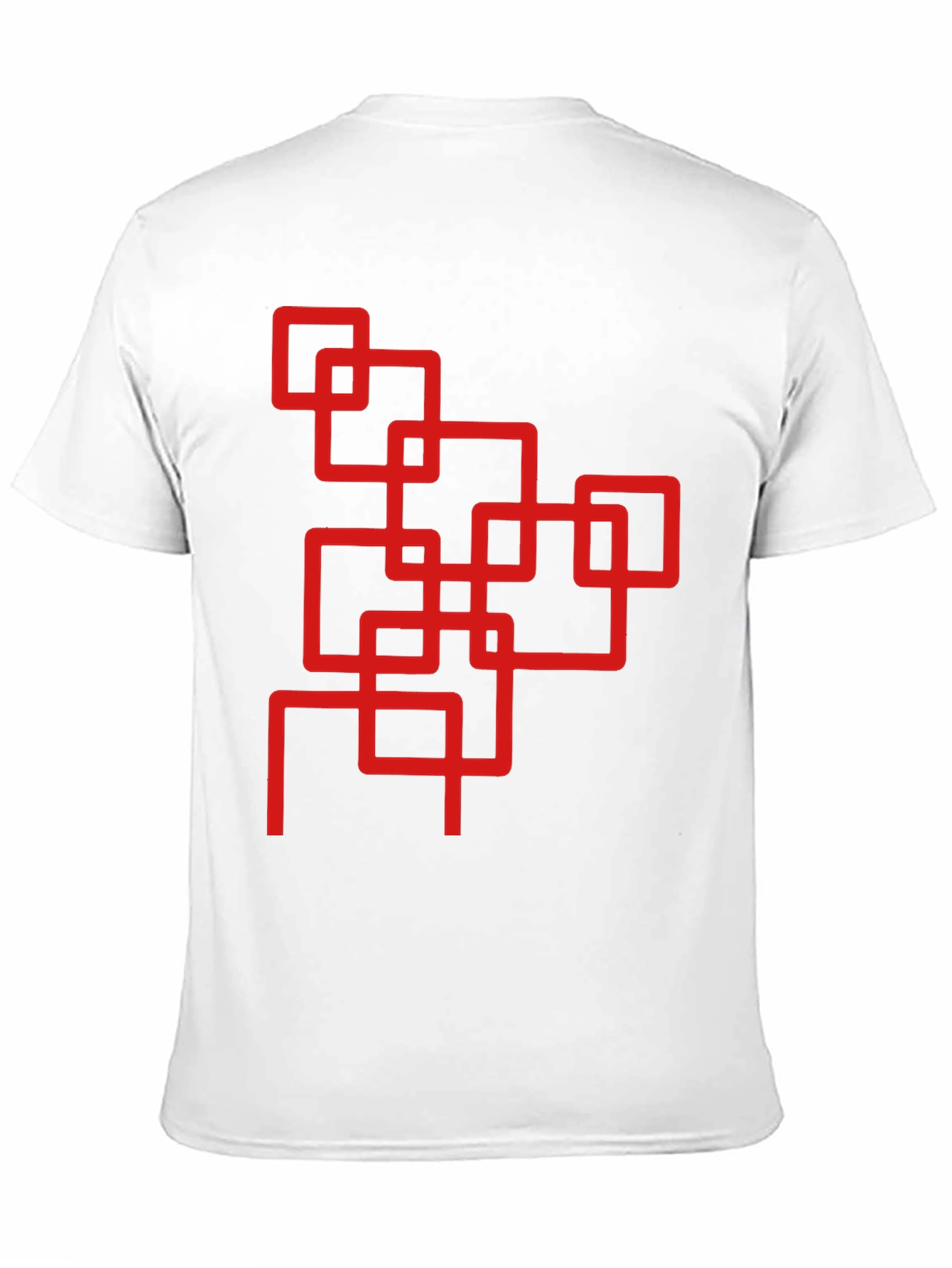 Abstract Squares Graphic Tee - Cool Black Shirt